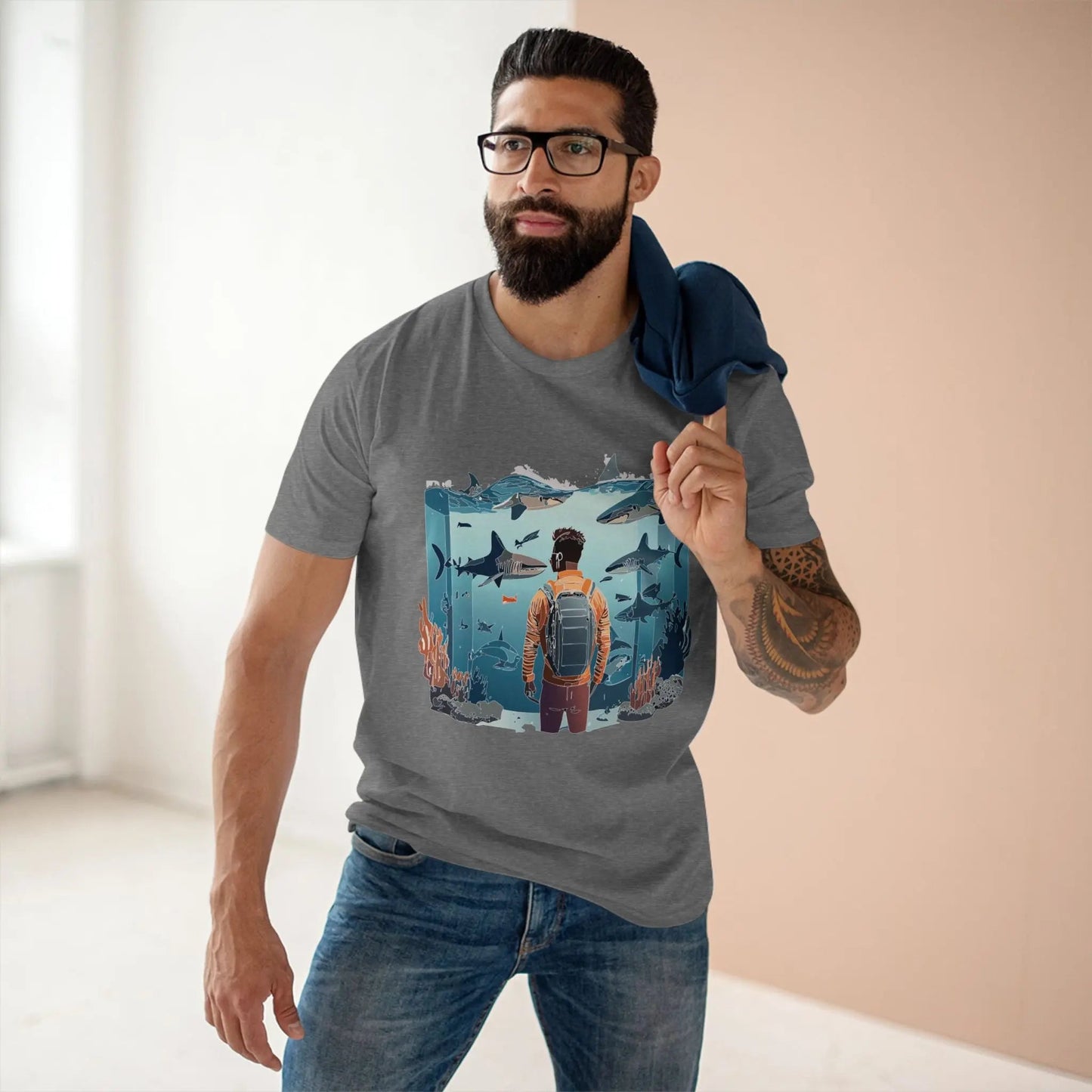 Ocean Coast Graphic Unisex 100 Cotton Staple Tee 6