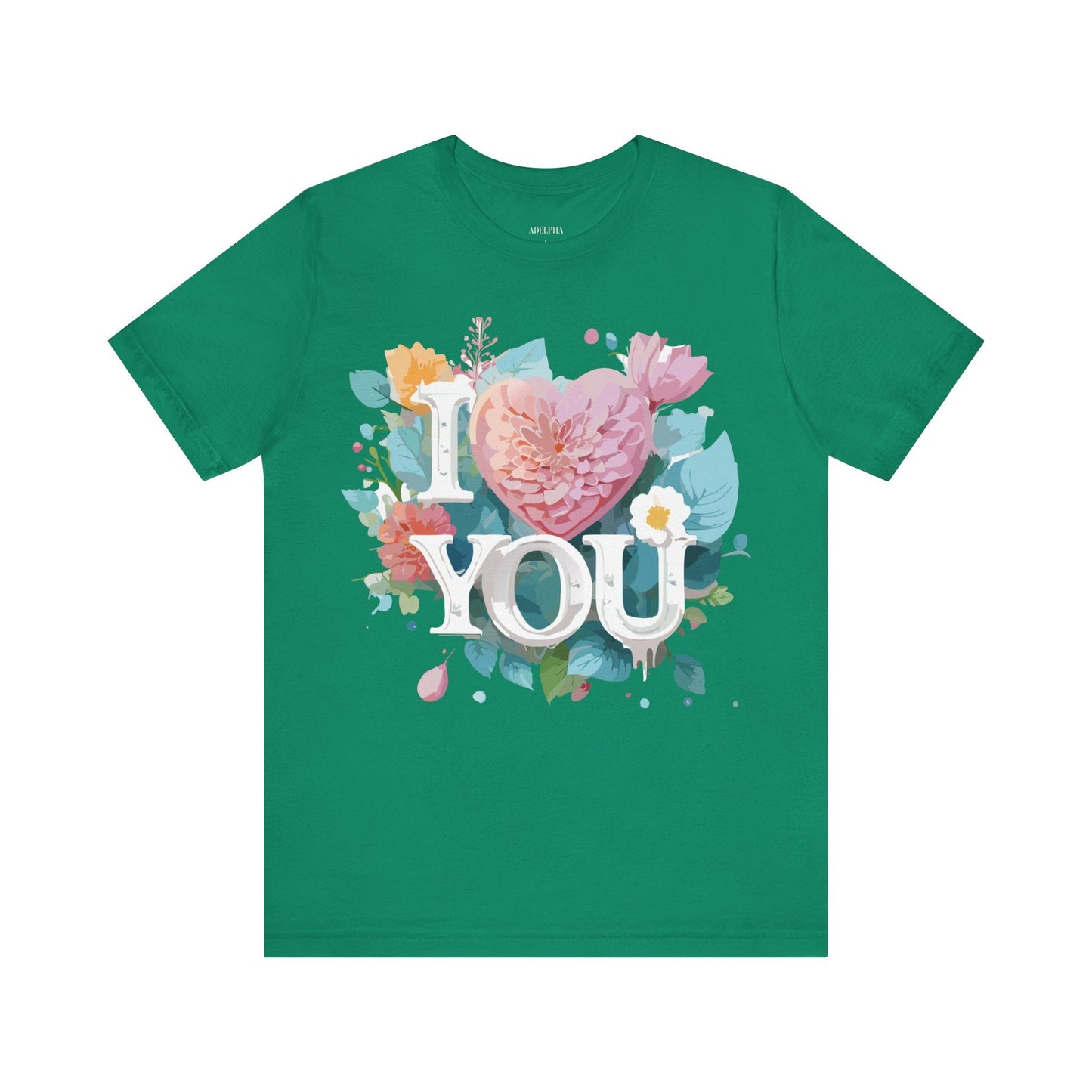 Valentine Day Graphic Unisex 100 Cotton Vintage Artwork with Love and Flower Design Tee 9