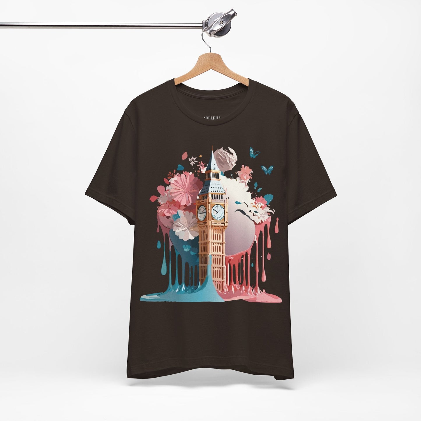 Adelpha London Graphic T Shirt Unisex Short Sleeve Tee For Everyday Style And Travel