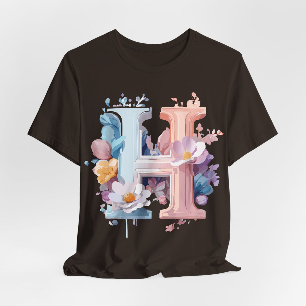 Letter H Graphic Unisex Cotton Bella+Canvas Tee with Art Letter Design