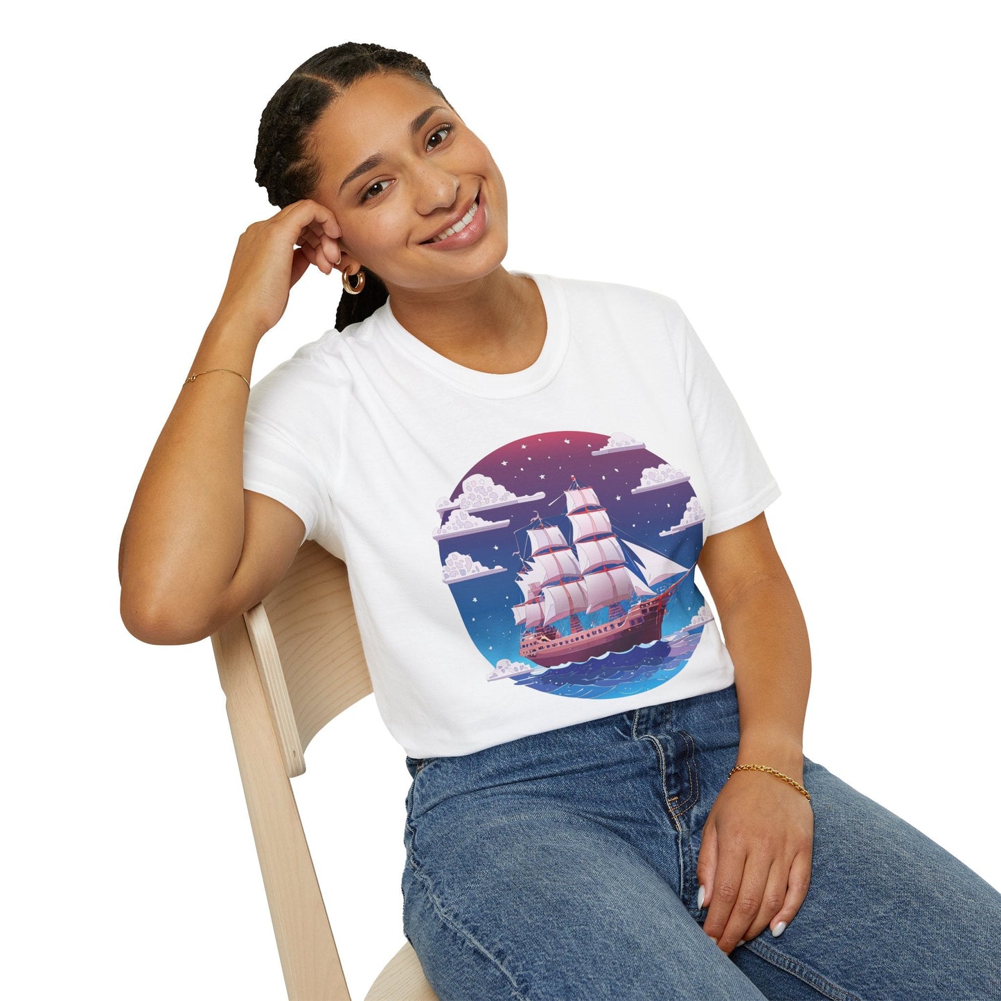 Ship T Shirt Frigate T Shirt Vessel Tee Shirt Unisex Softstyle 100 Percent Ring Spun Cotton