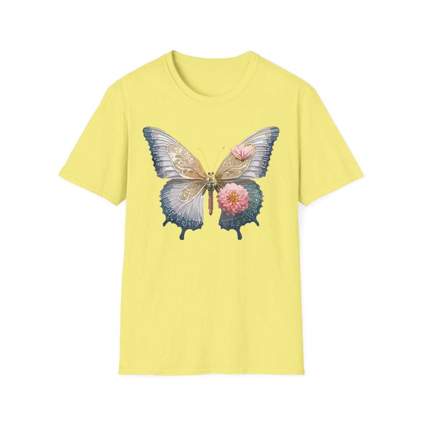 Unisex Monarch Butterfly T Shirt Softstyle Gildan 64000 100 Percent Ring Spun Cotton Tee