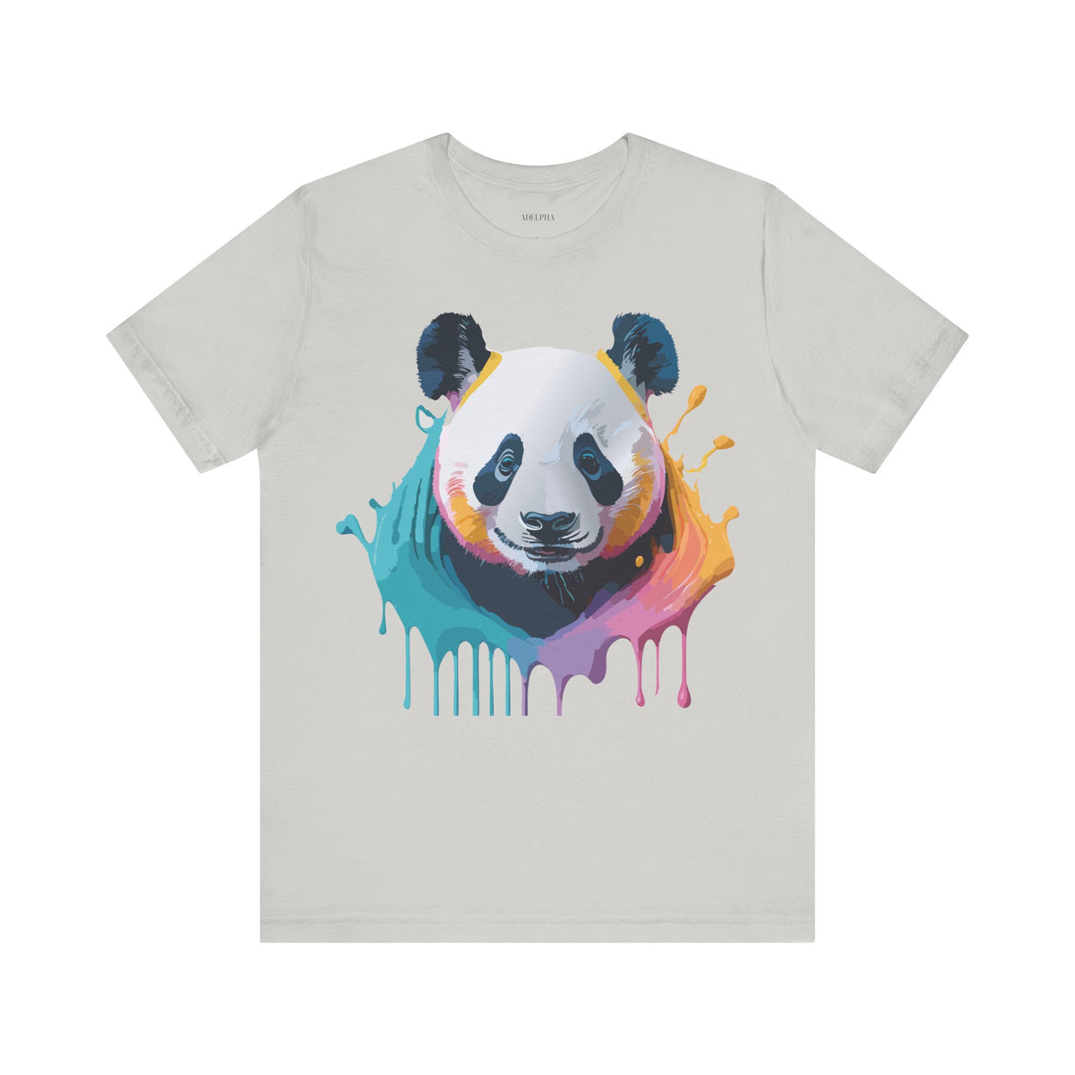 Panda Graphic Unisex Cotton Bella+Canvas Tee with Art Animal Design e148