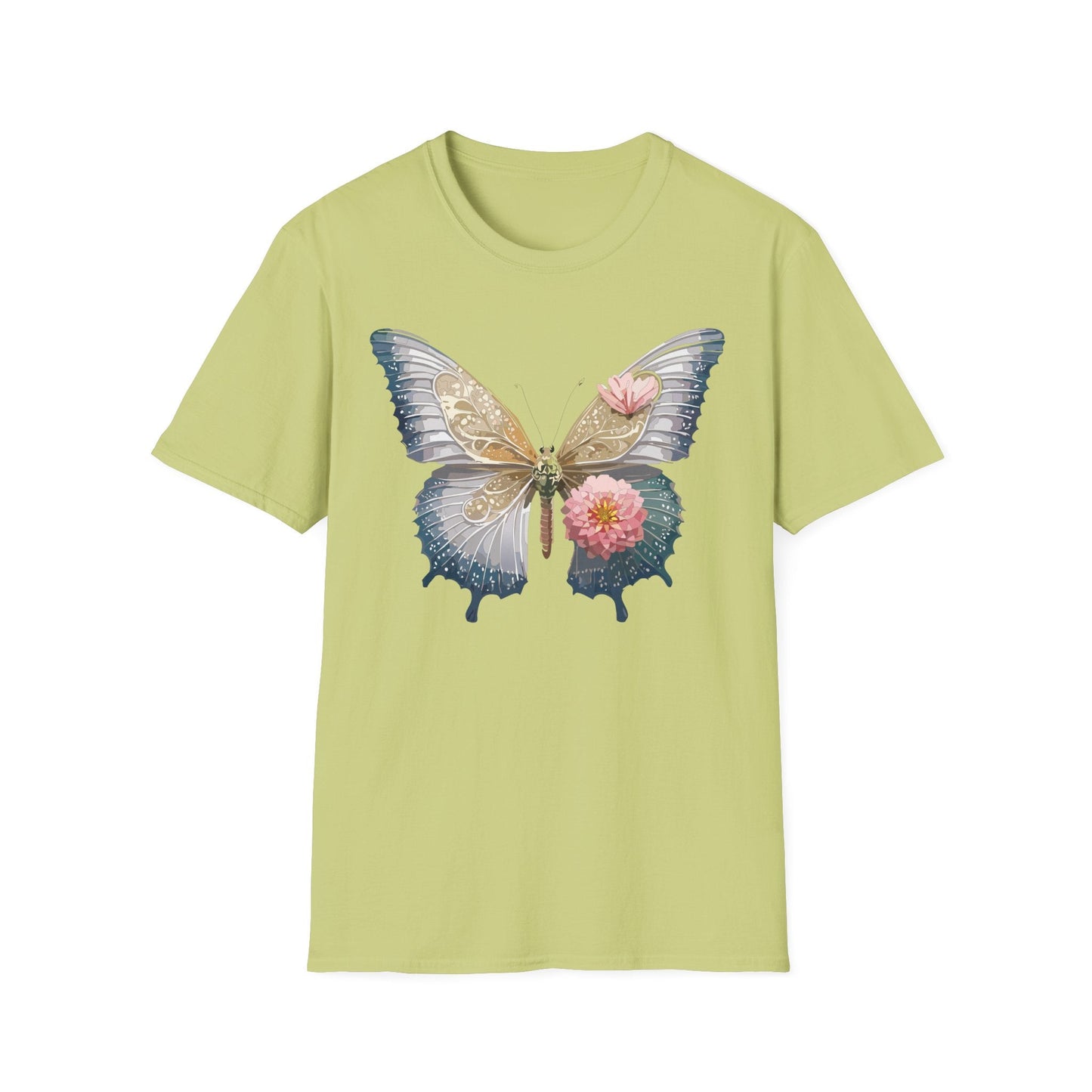 Unisex Monarch Butterfly T Shirt Softstyle Gildan 64000 100 Percent Ring Spun Cotton Tee