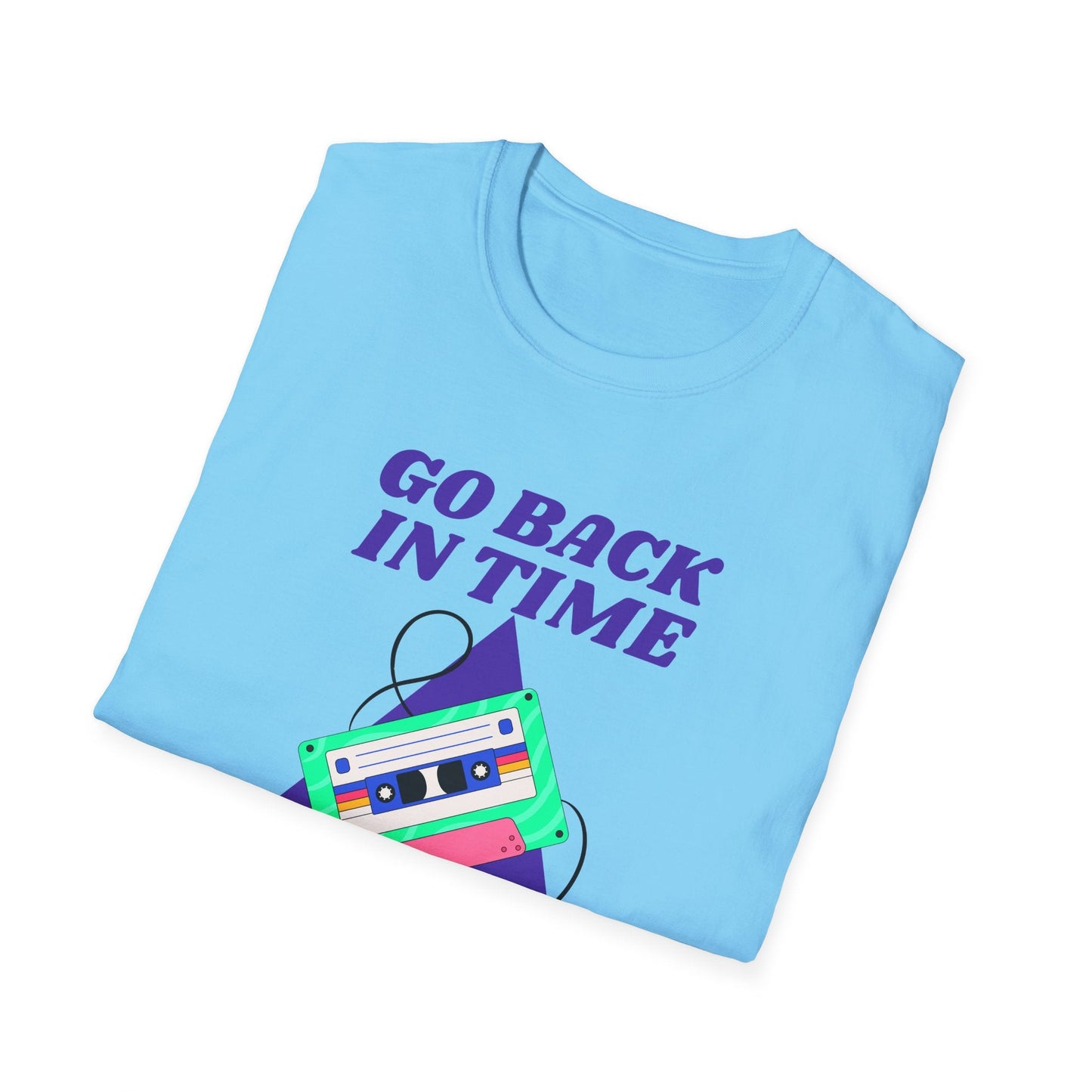 Retro Go Back In Time Cassette T-Shirt Unisex Cotton