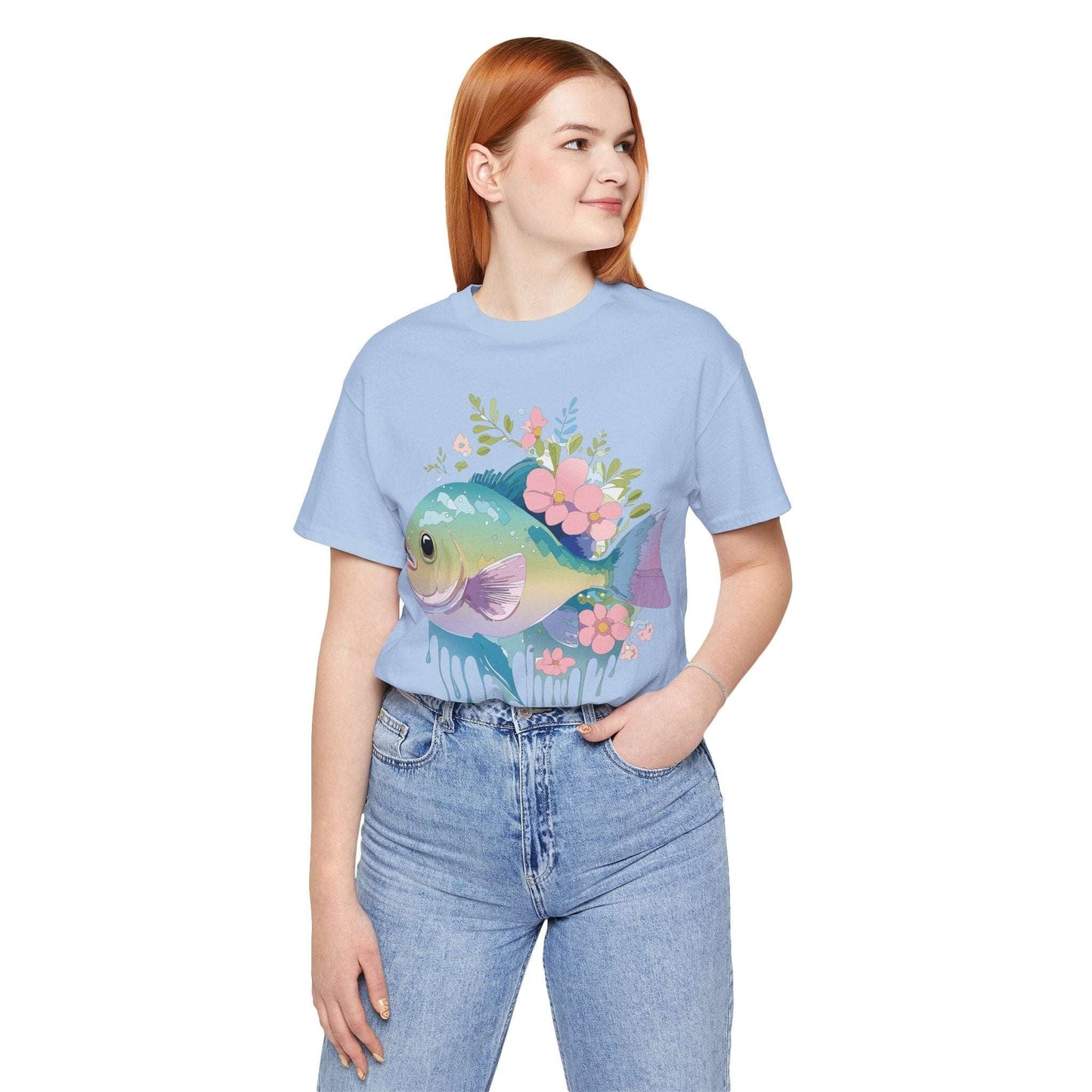 Fish Graphic Unisex 100 Cotton Vintage Artwork Tee 1