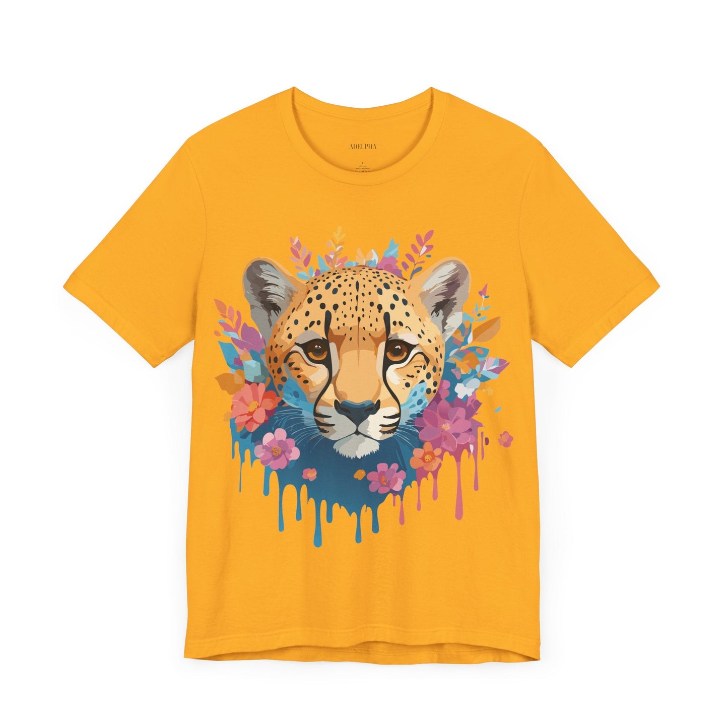 Adelpha Cheetah Graphic Tee Unisex Vintage Inspired Artwork Short Sleeve Jersey
