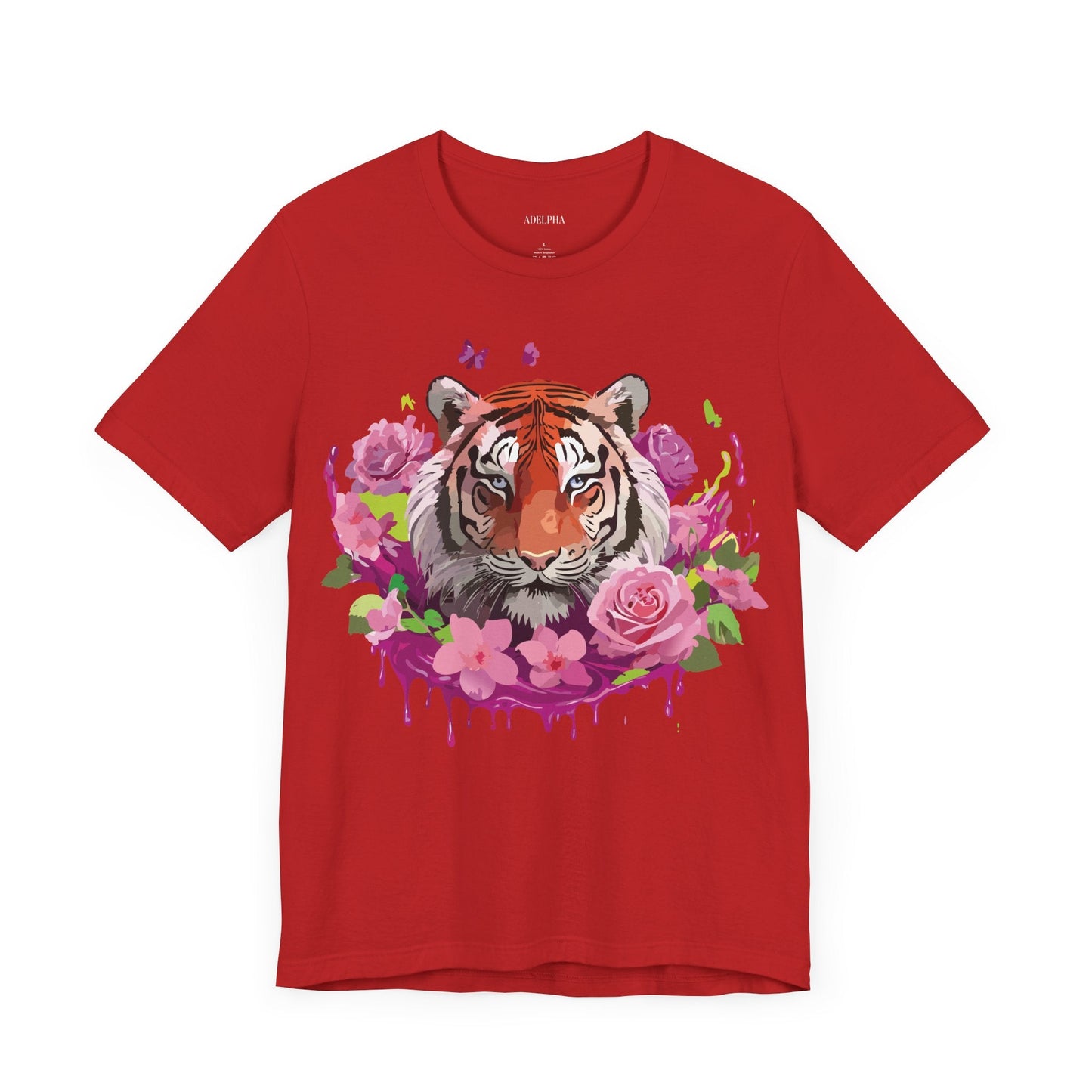 Tiger Graphic Unisex 100 Cotton Vintage Art with Animal Tee 10