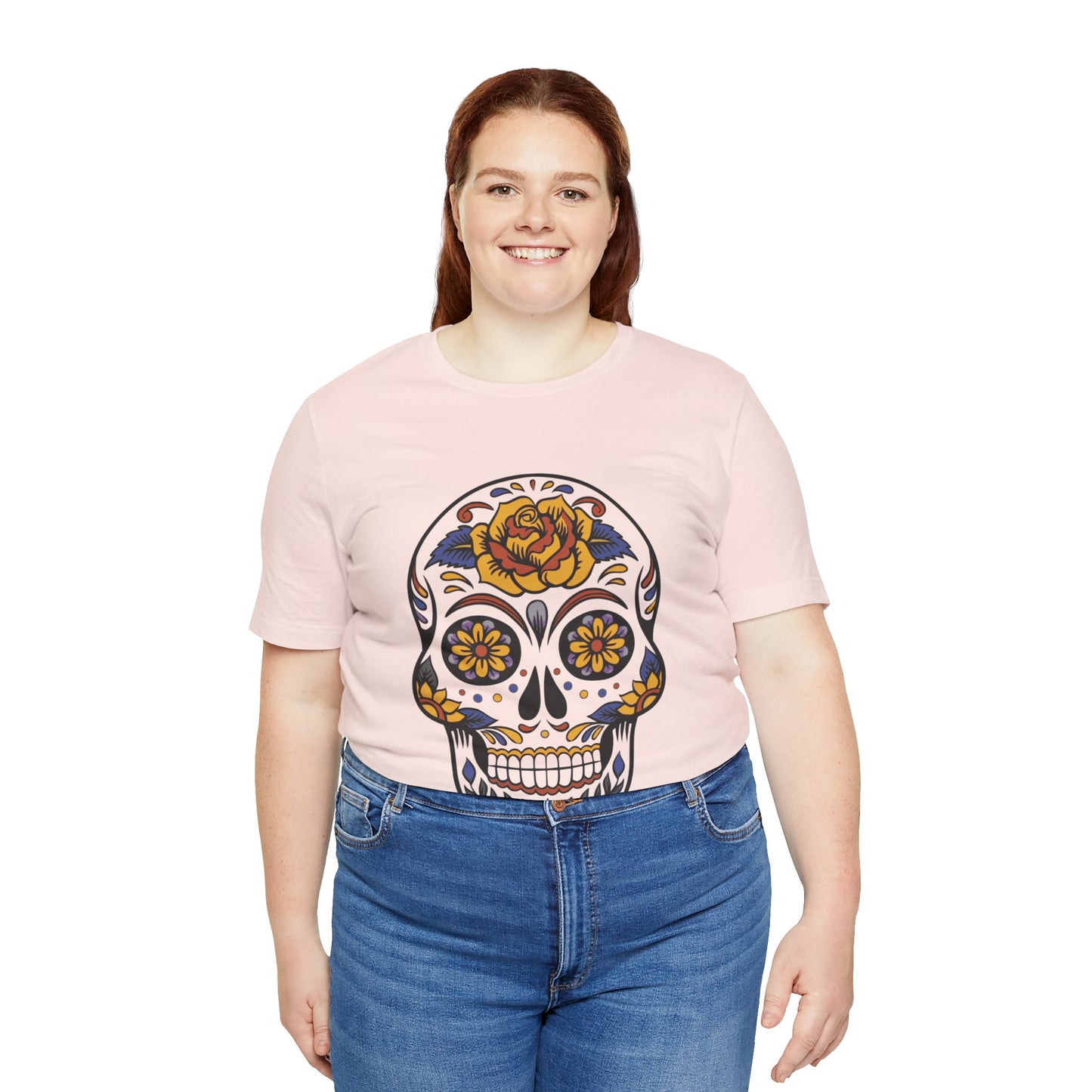 Unisex Cotton Tee Shirt with Skull