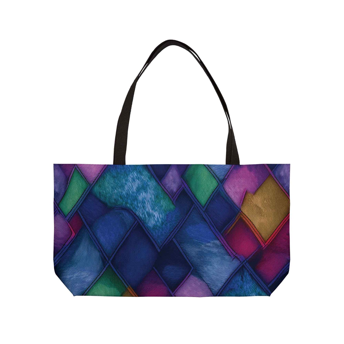 Denim Color Imitation Print Unisex  Weekender Bag  Spun Polyester 24x13 Canvas Bag 12