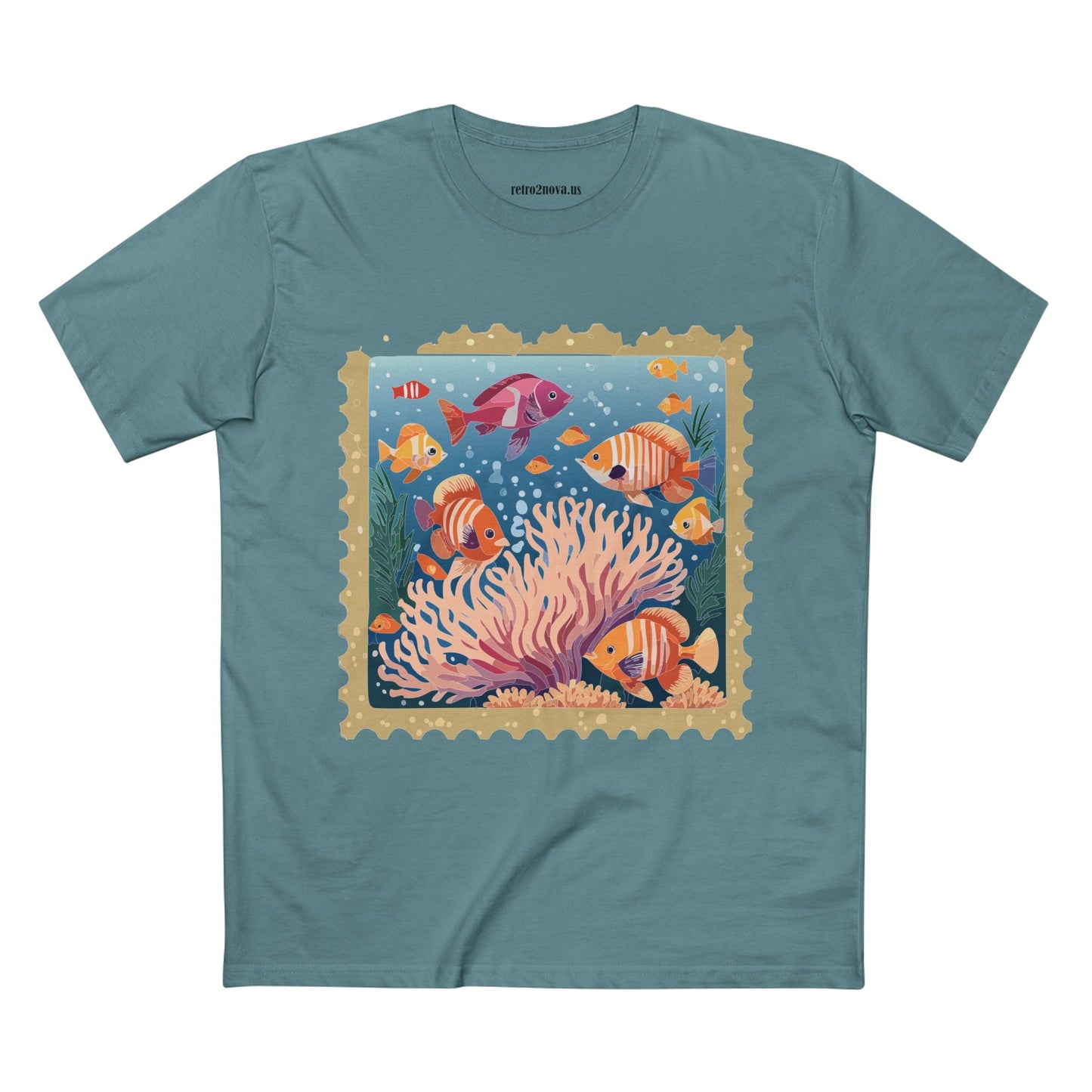 Postage Stamp Shirt Unisex Tee Art Design Premium Cotton Staple Shirt PS19 Limited Edition