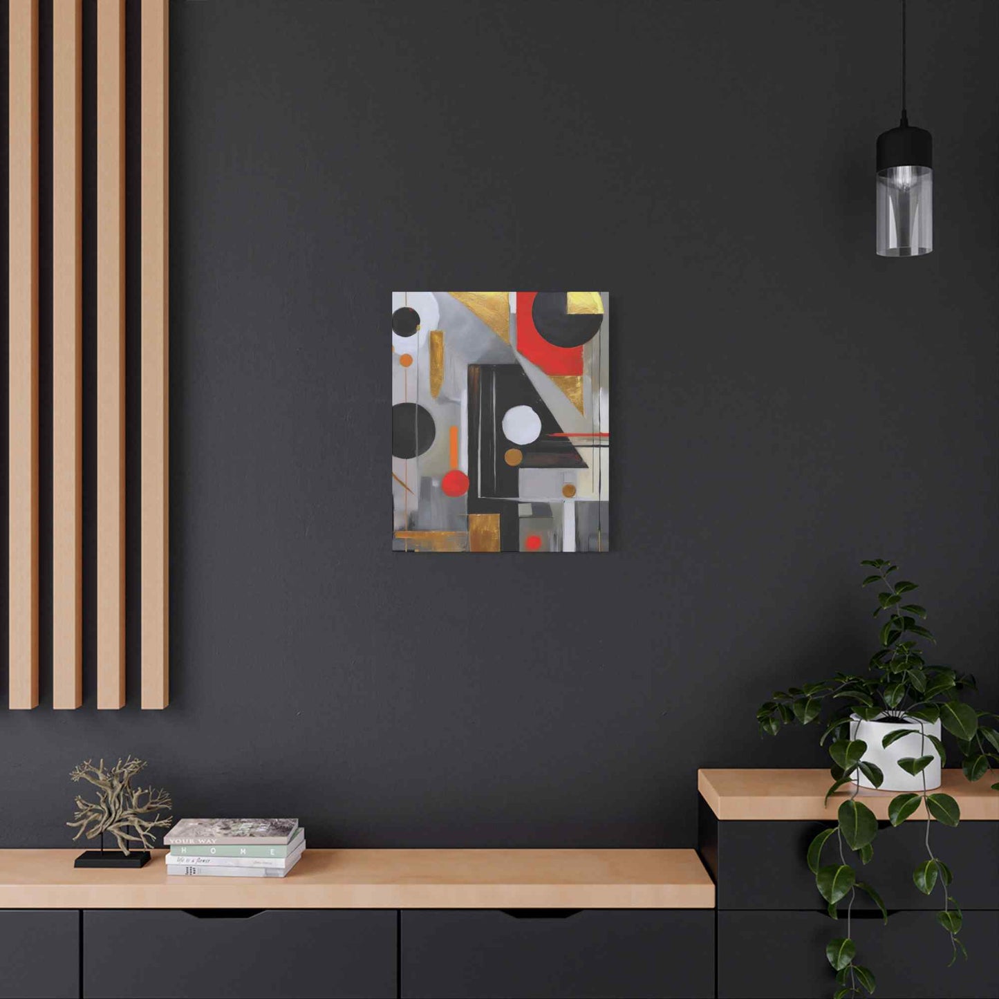 Red Abstract Painting Print Canvas 20x24,20x30,24x30, 24x32,24x36,30x40, 32x48,36x48,40x60 Pine-Wood Inner Frame ABS-23