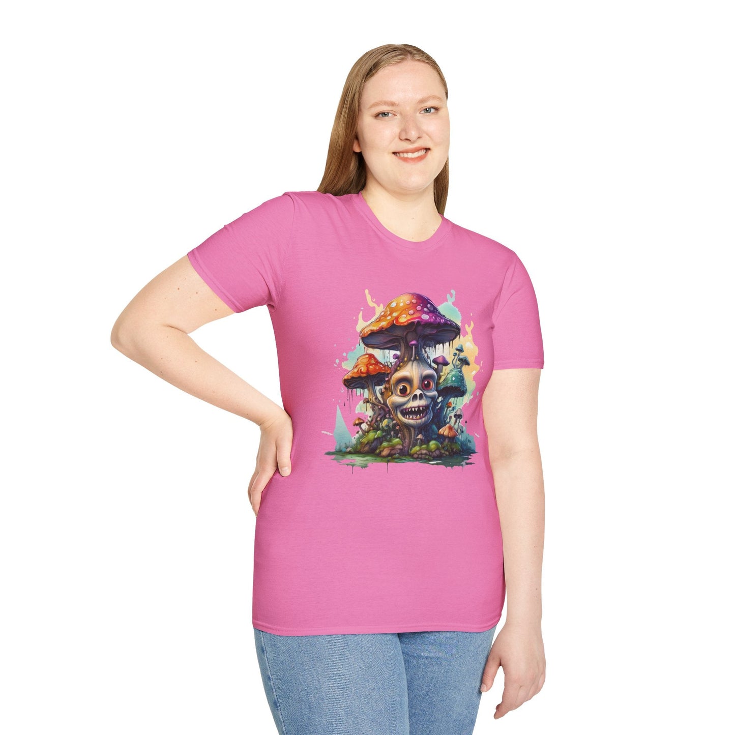 Mashroom Tee Shirt Unisex Graphic Mashroom Tee Fun Fungus Design Softstyle 64000