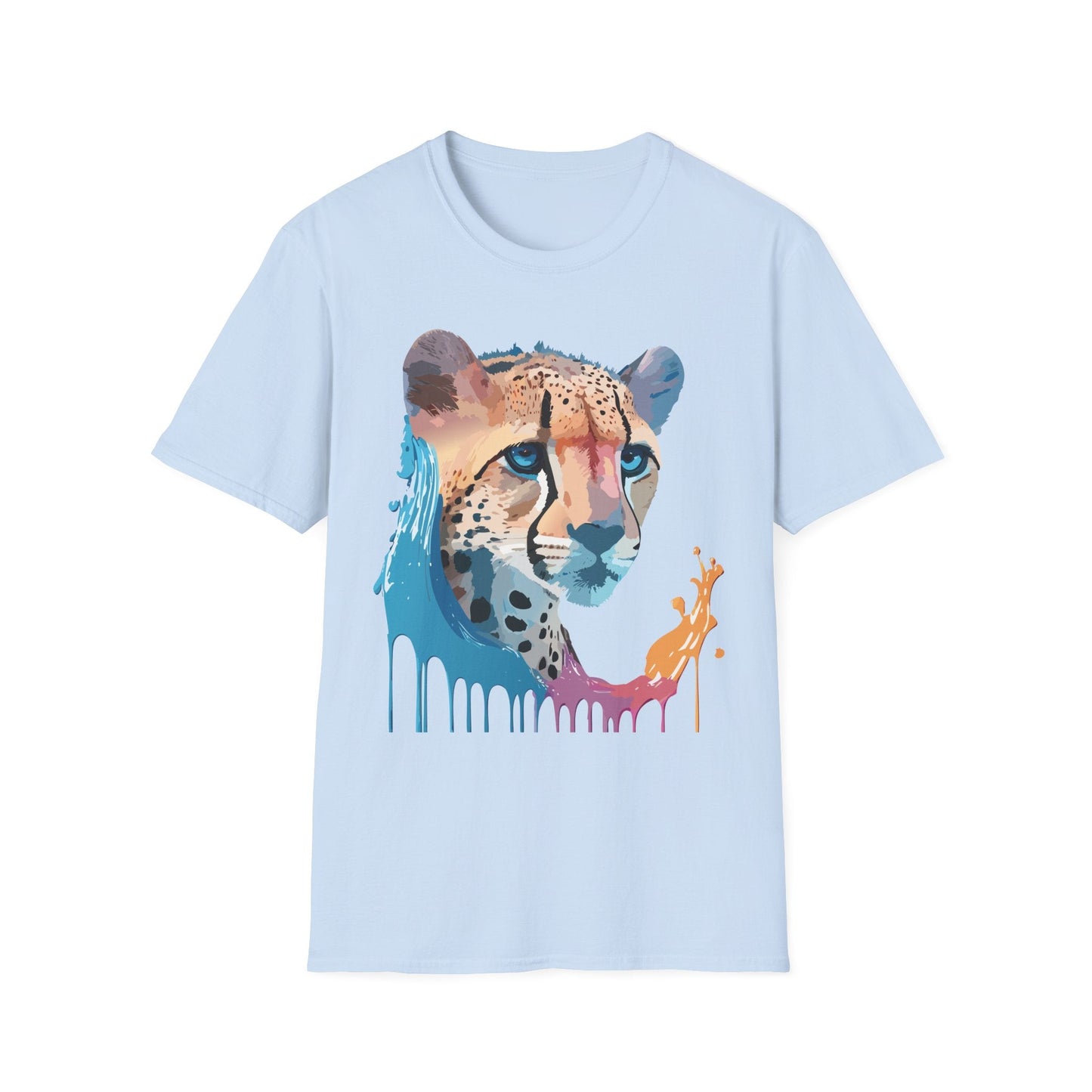 Cheetah Shirt Unisex Tee Softstyle Gildan 64000 100 Percent Ring Spun Cotton