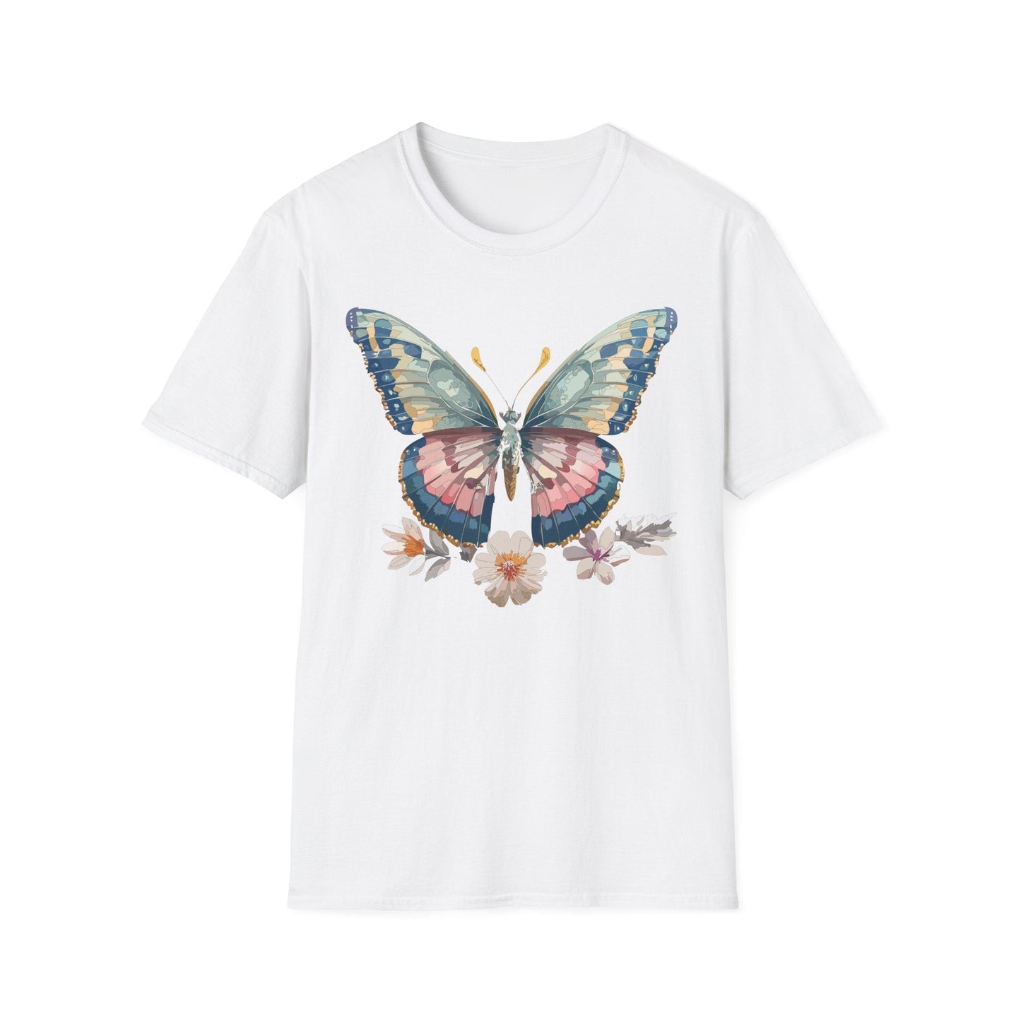 Butterfly Shirt Unisex Monarch Design Gildan Softstyle 64000 Ring Spun Cotton Tee