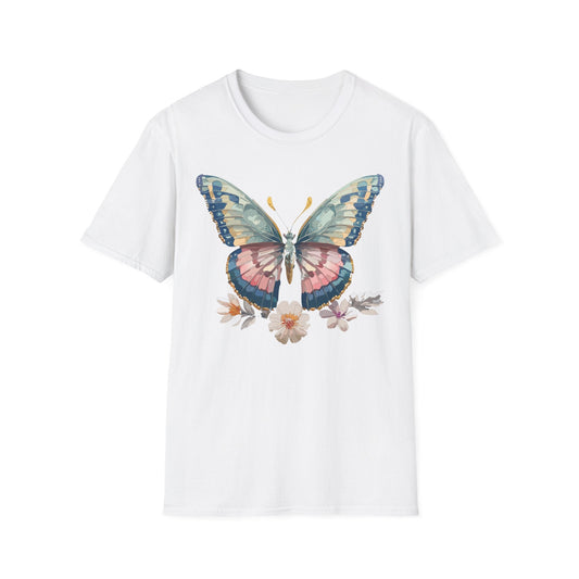 Butterfly Shirt Unisex Monarch Design Gildan Softstyle 64000 Ring Spun Cotton Tee