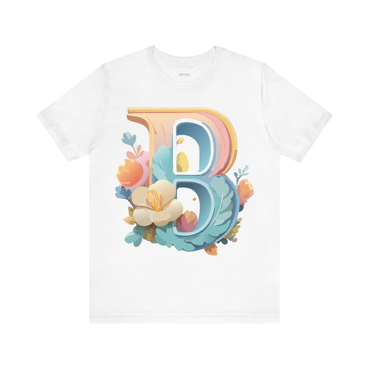 Letter B Graphic Unisex Cotton Bella+Canvas Tee with Art Letter Design