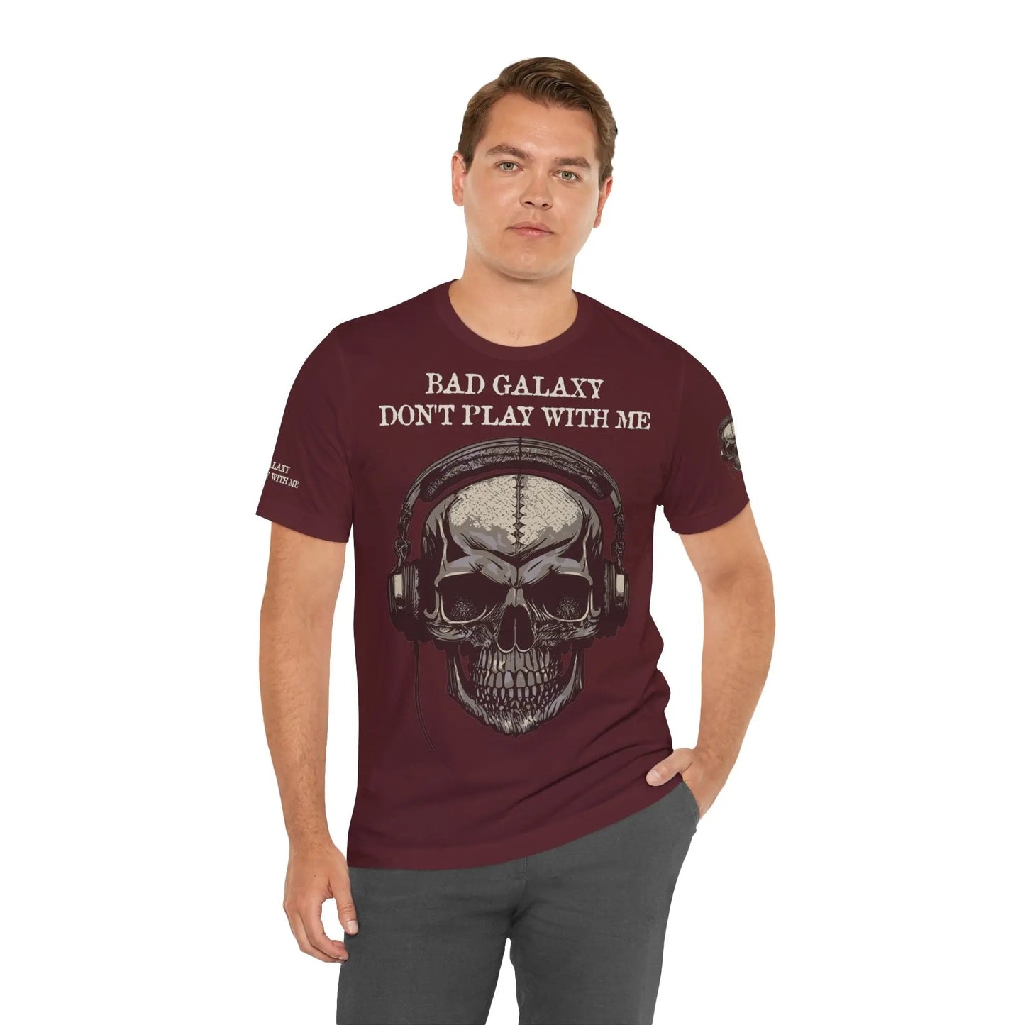 Skull T Shirt From Bad Galaxy 100 Percent Cotton Eco Friendly Made In USA With Durable Stitching