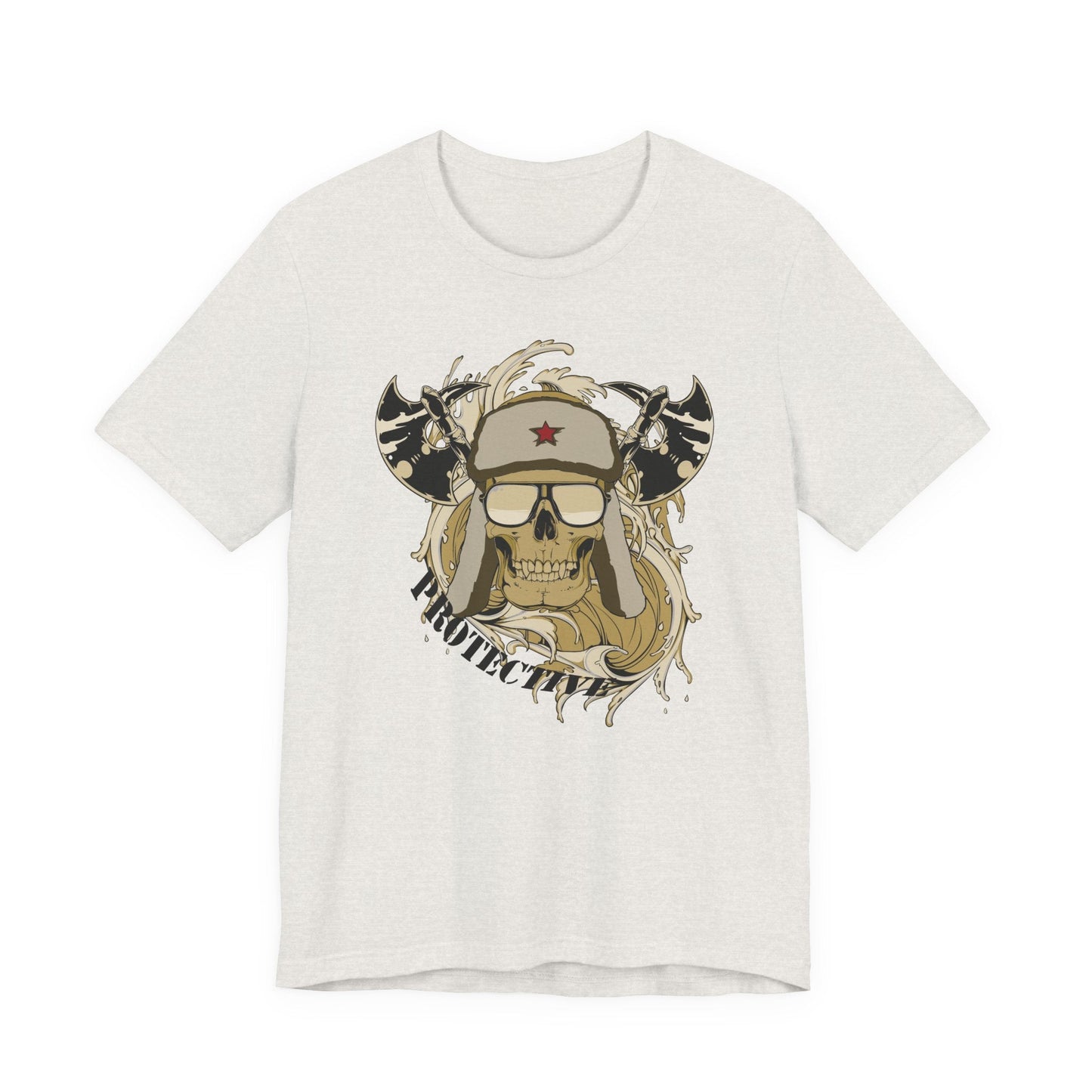 Viking Skull Graphic with Horned Helmet T-Shirt Captain Design Tee Art-41