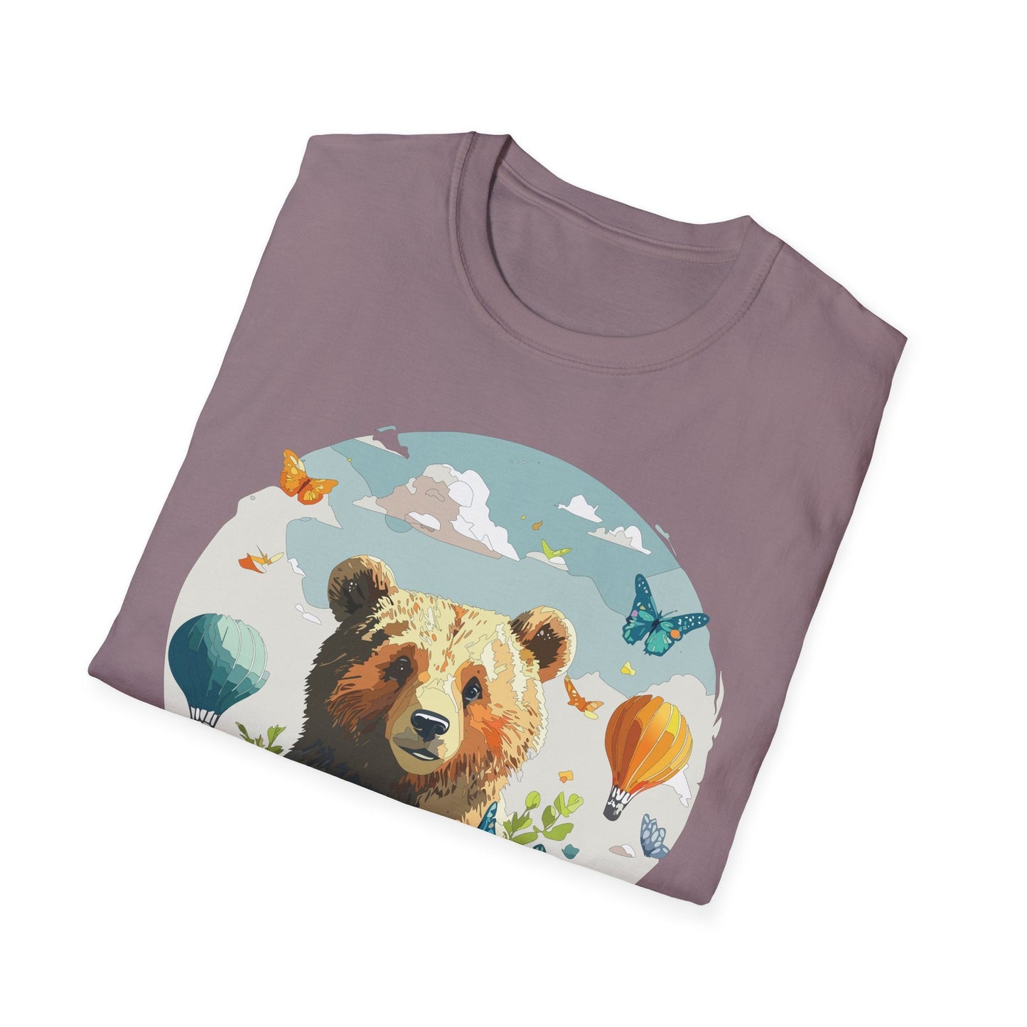 Bear T Shirt Unisex Teddy Bear Tee Softstyle 64000 Breathable Everyday Wear For All Ages