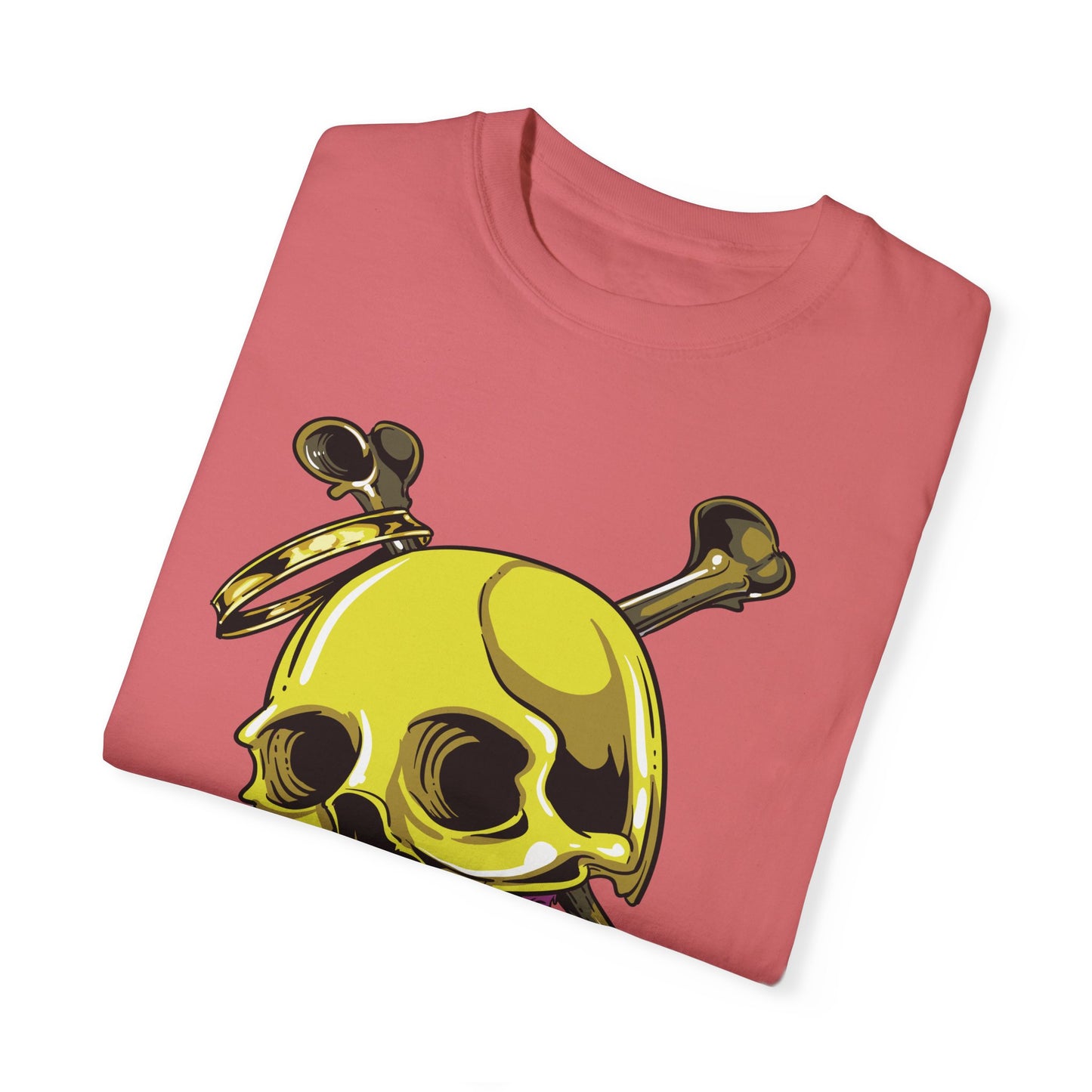 Unisex Cotton Tee Shirt with Skull