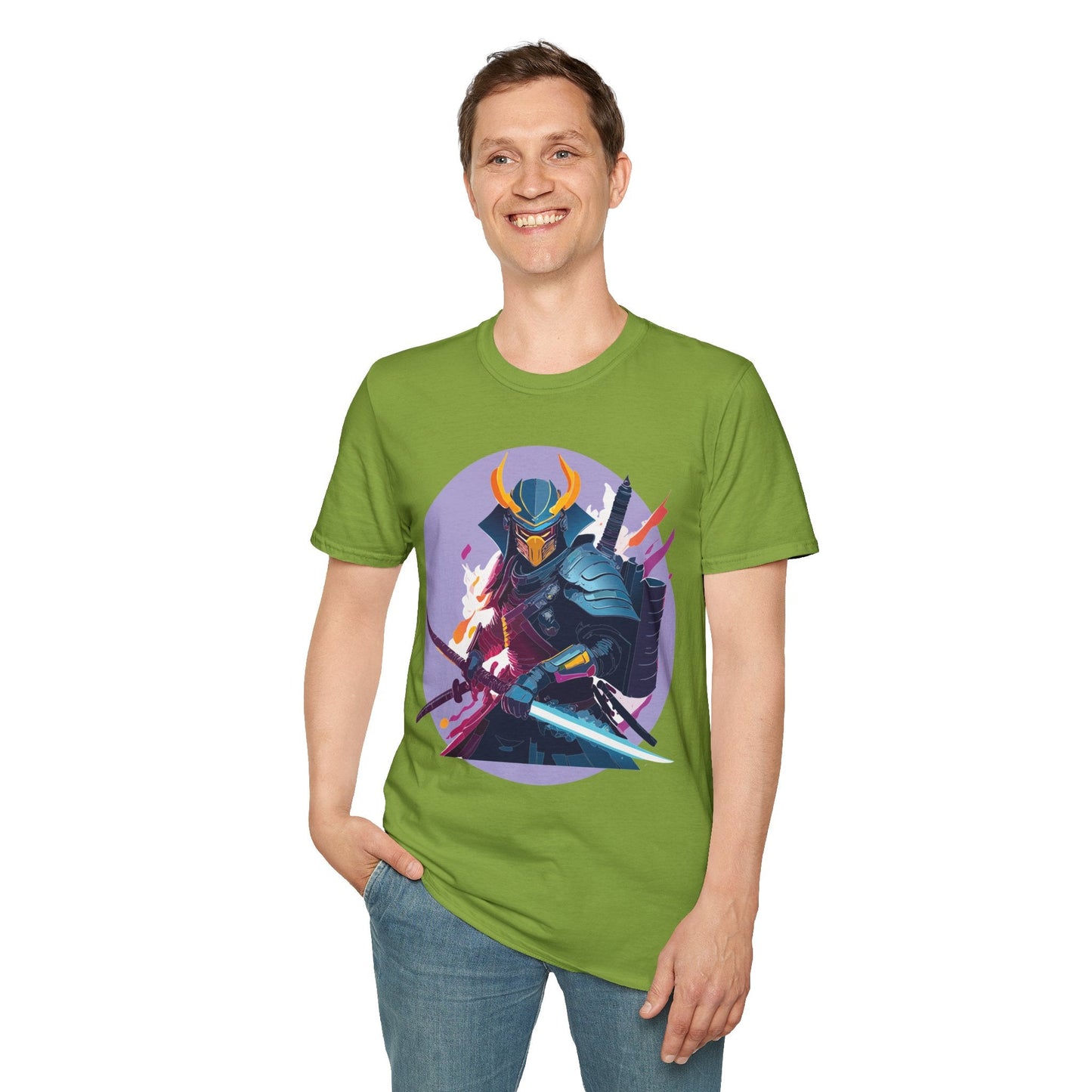 Samurai Shirt Unisex Softstyle Tee 100 Percent Ring Spun Cotton Comfortable Everyday Wear