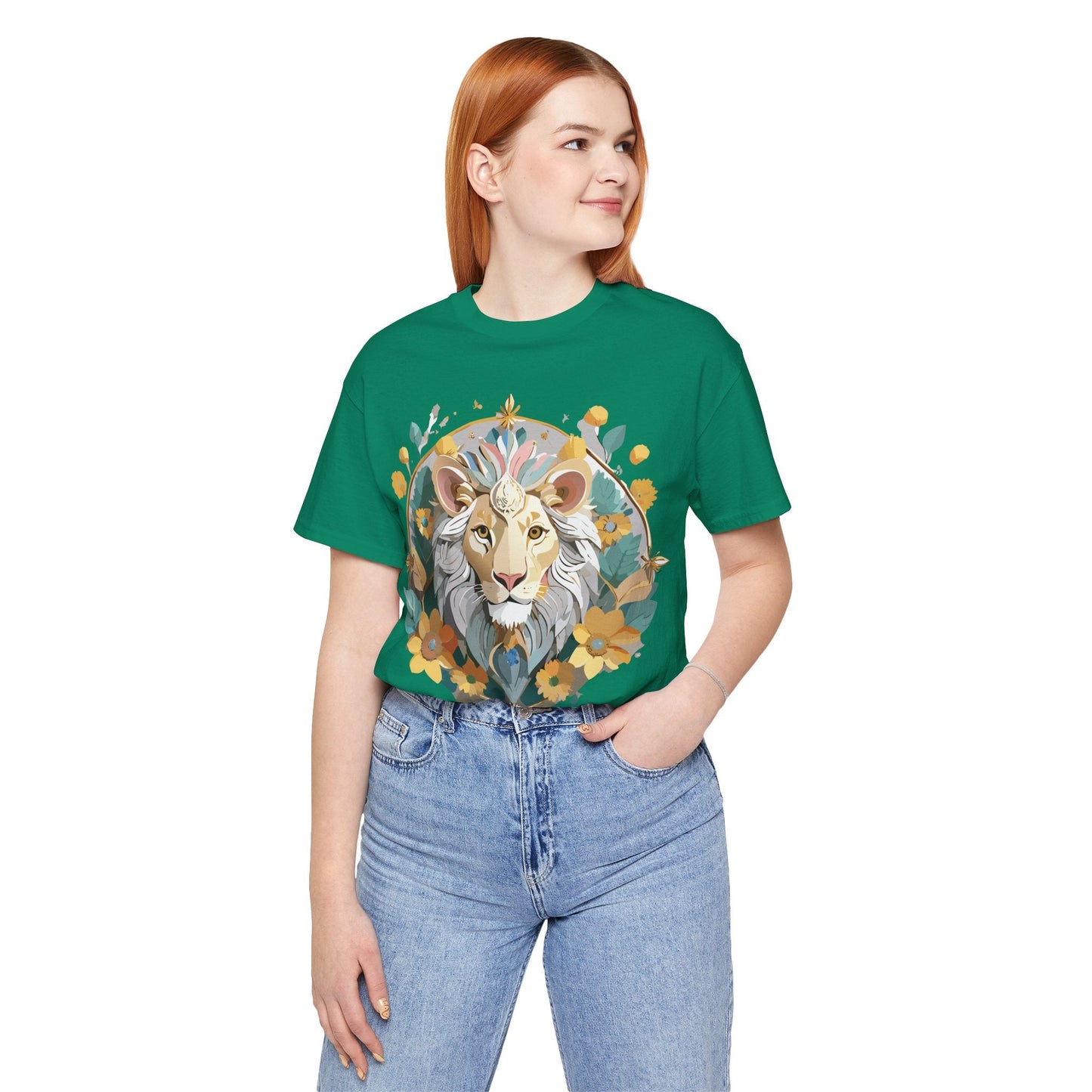 Medallion Graphic Unisex 100 Cotton Vintage Animal Medal Artwork Tee 58