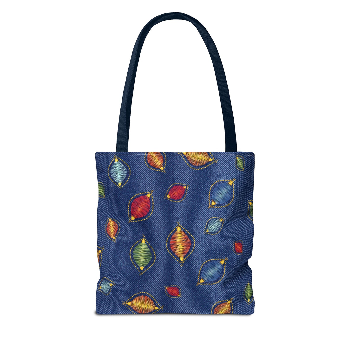 Diwali Graphic Denim Fabric Imitation Print Unisex Canvas Bag Poly Spun 3 Sizes Tote Bag 205-9