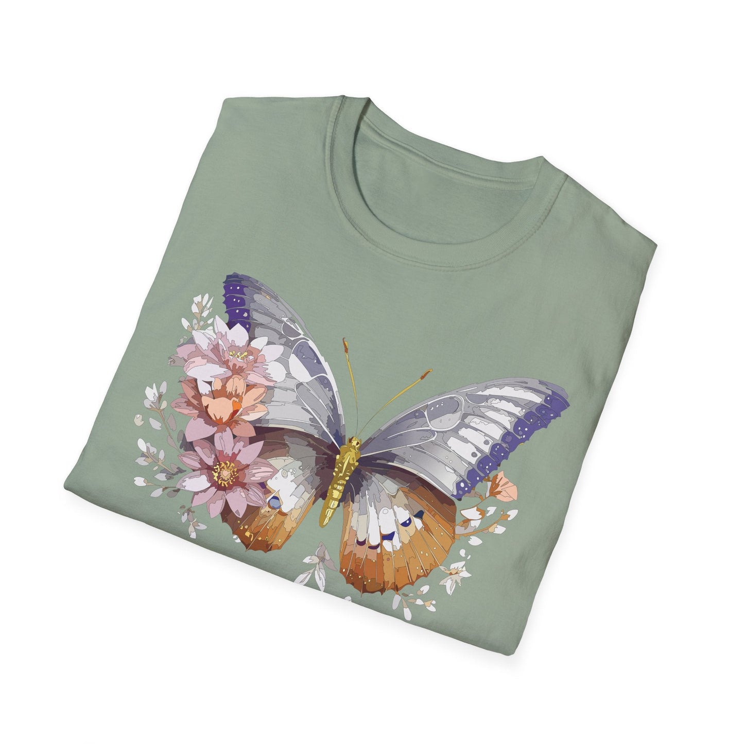 Butterfly Shirt Unisex T Shirt 100 Percent Ring Spun Cotton Gildan Softstyle Tee