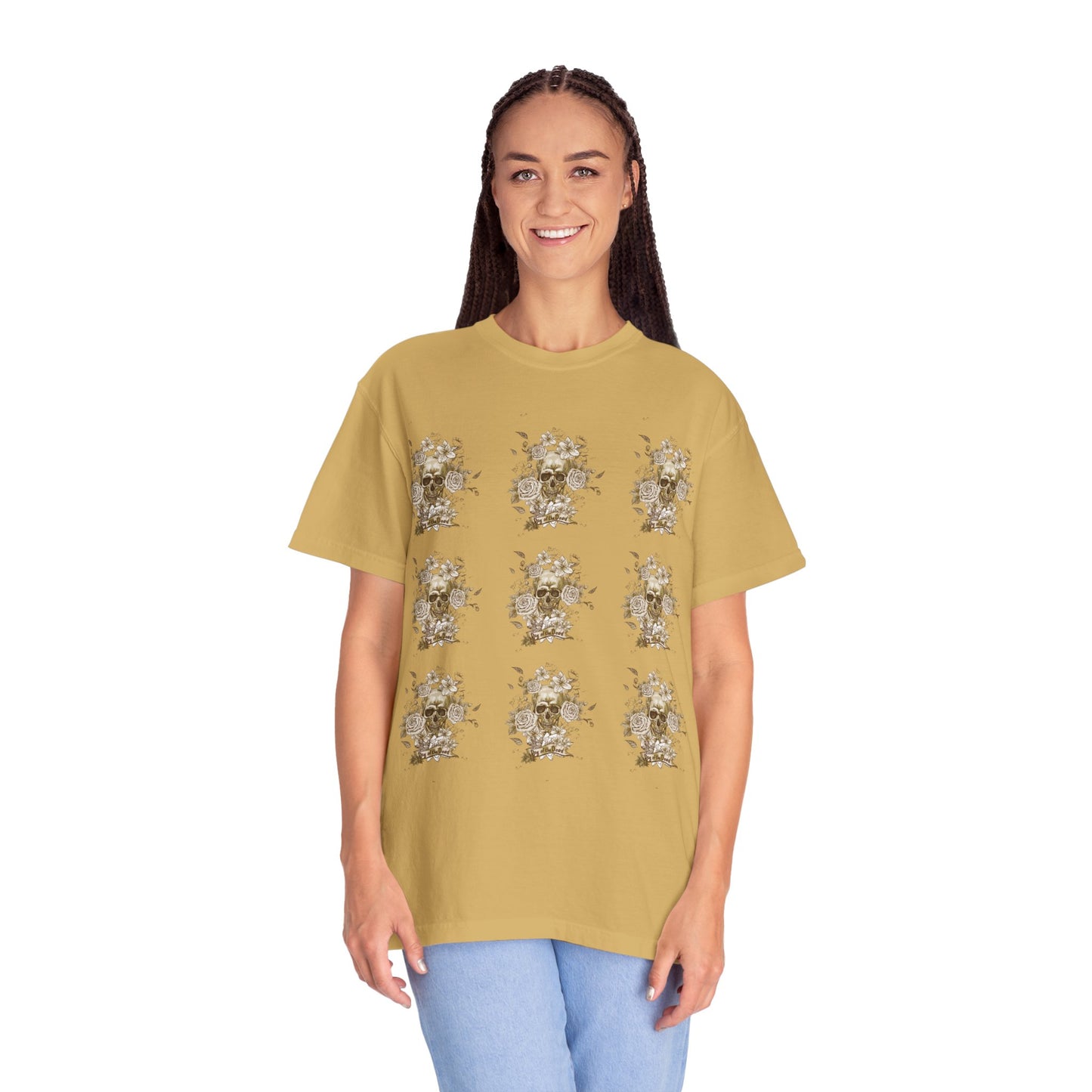 Unisex Cotton Tee Shirt with Skull