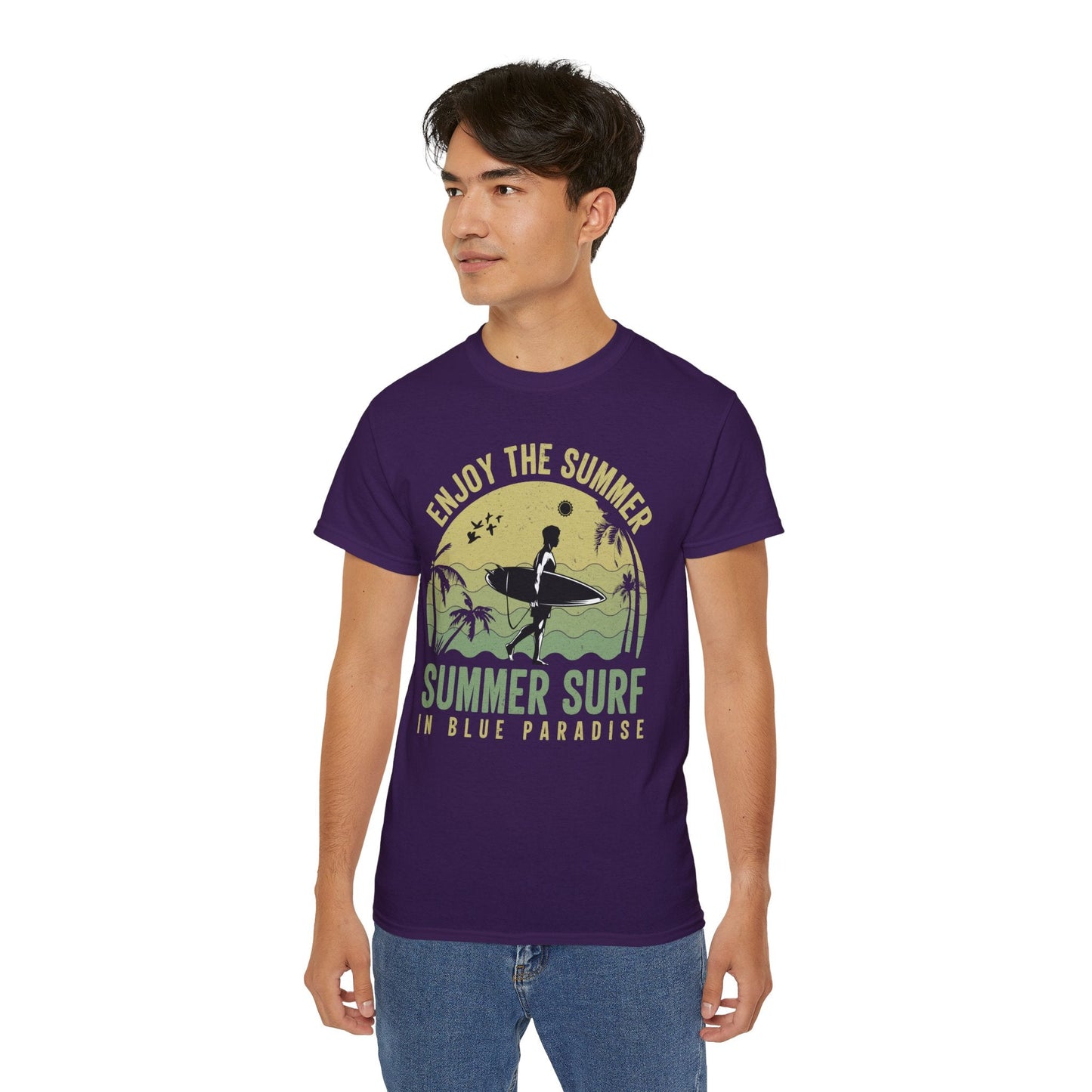 Summer Surf Art Design T Shirt TeeGallery Gildan 2000 Unisex Cotton Tee Apparel Collection