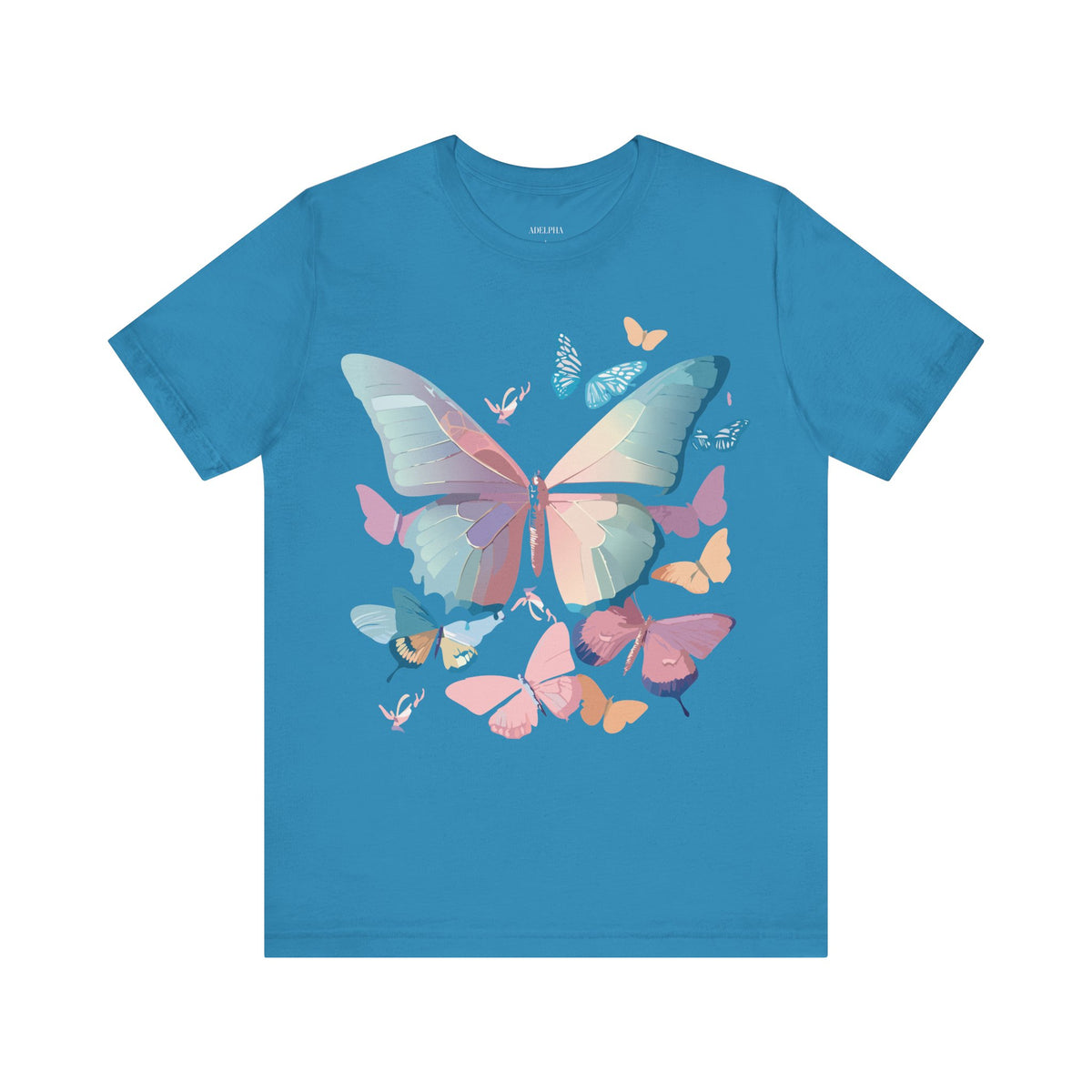 Butterfly Graphic Unisex Cotton Bella+Canvas Tee with Art Design n59