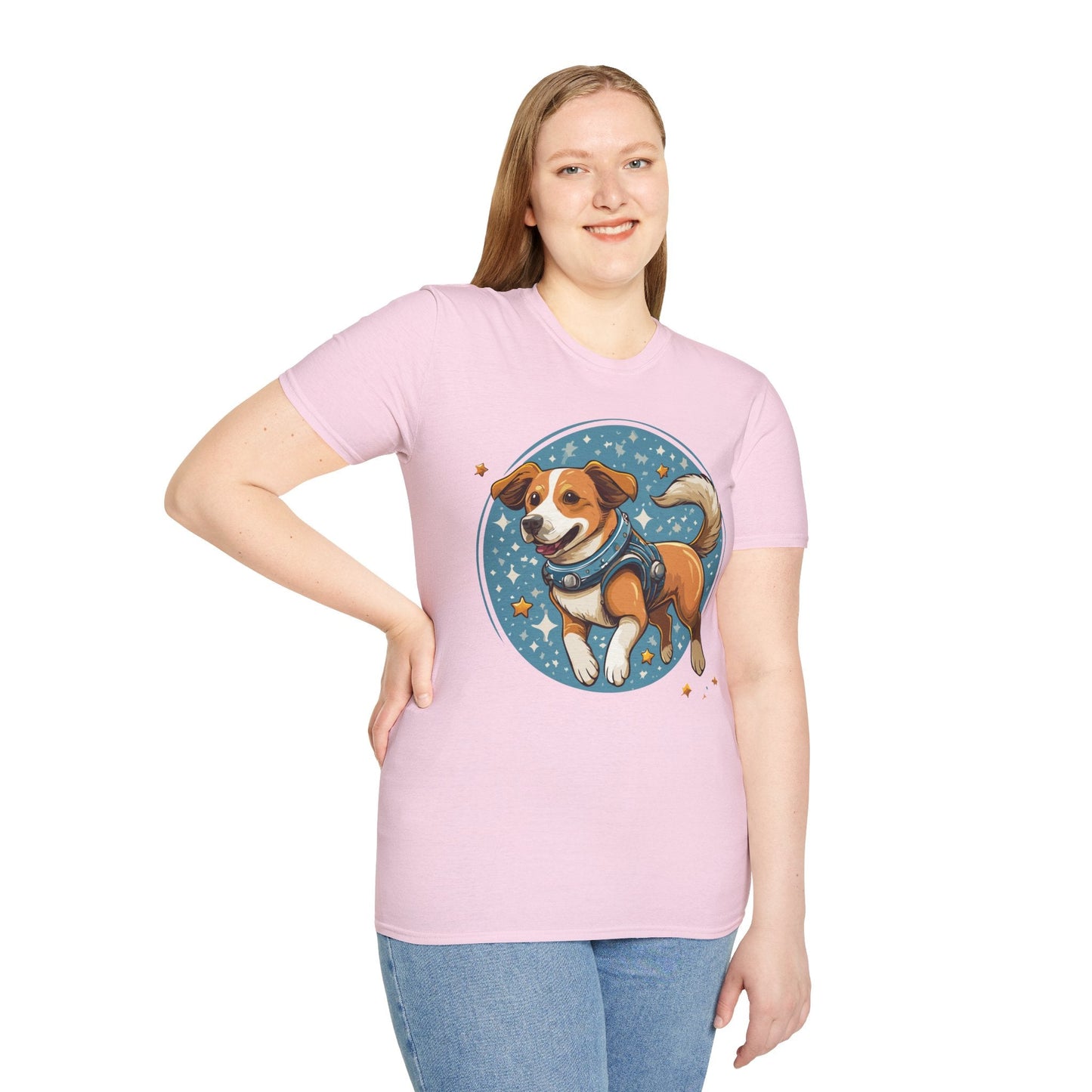 Unisex Dog And Animal Print Shirt Gildan Softstyle 64000 Tee