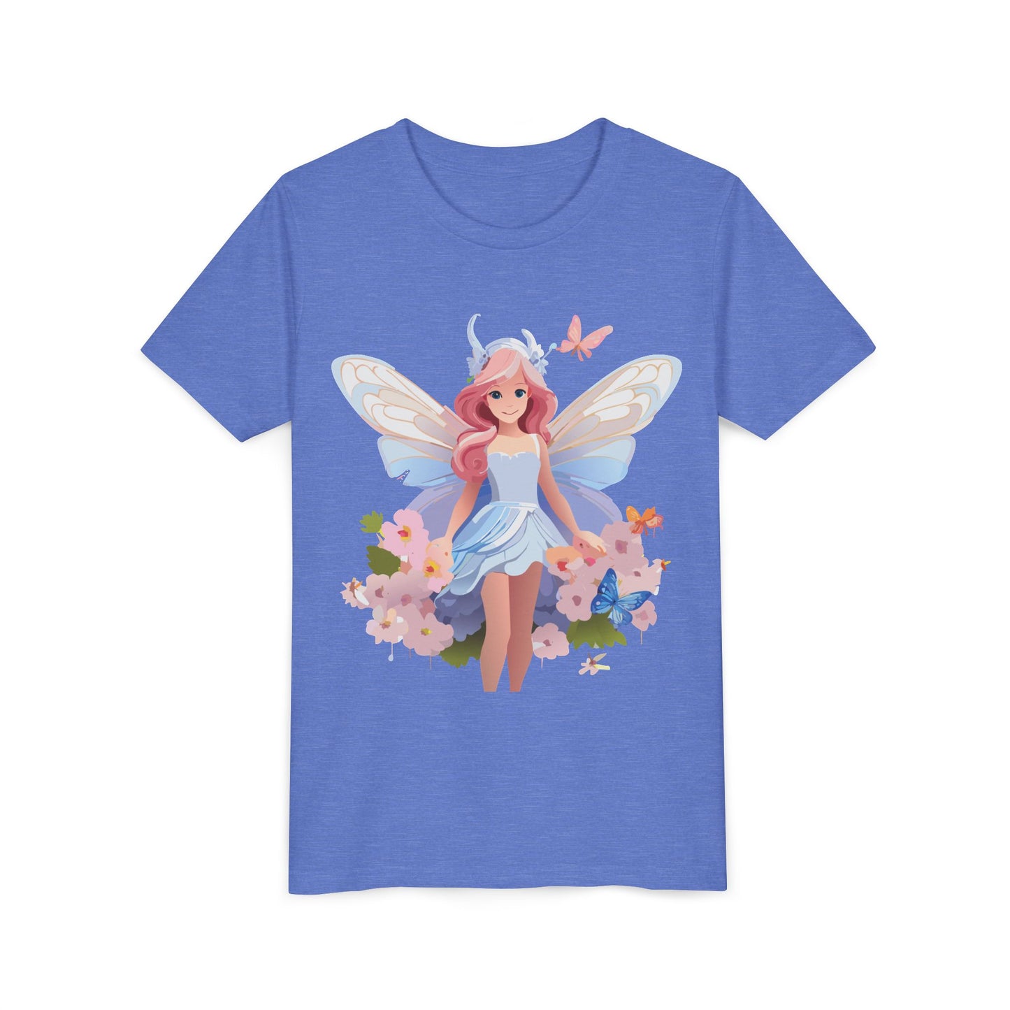 Enchanting Fairy Floral Youth Short Sleeve Tee - Perfect for Spring Celebrations (9-14)