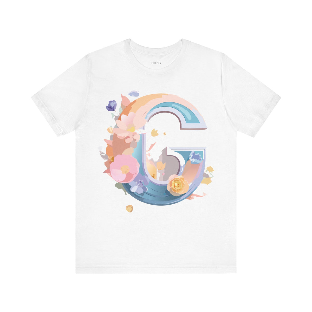 Letter G Graphic Unisex Cotton Bella+Canvas Tee with Art Letter Design