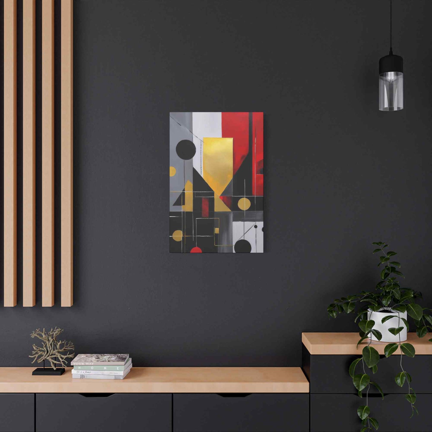 Red Abstract Painting Print Canvas 20x24,20x30,24x30, 24x32,24x36,30x40, 32x48,36x48,40x60 Pine-Wood Inner Frame ABS-22