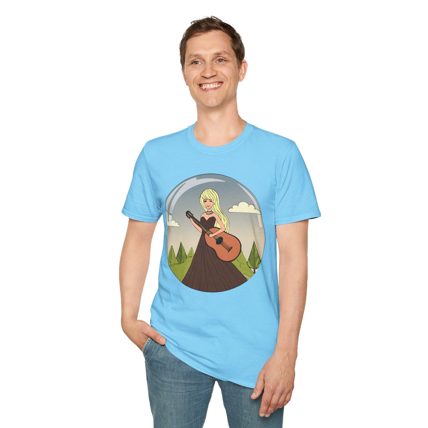 Womens Graphic T Shirt Art Design Tee Softstyle 100 Percent Ring Spun Cotton Short Sleeve