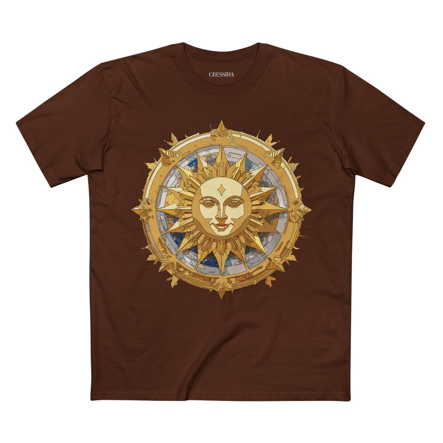 Gold Sun Graphic Unisex 100 Cotton T-Shirt with Golden Art Design 20