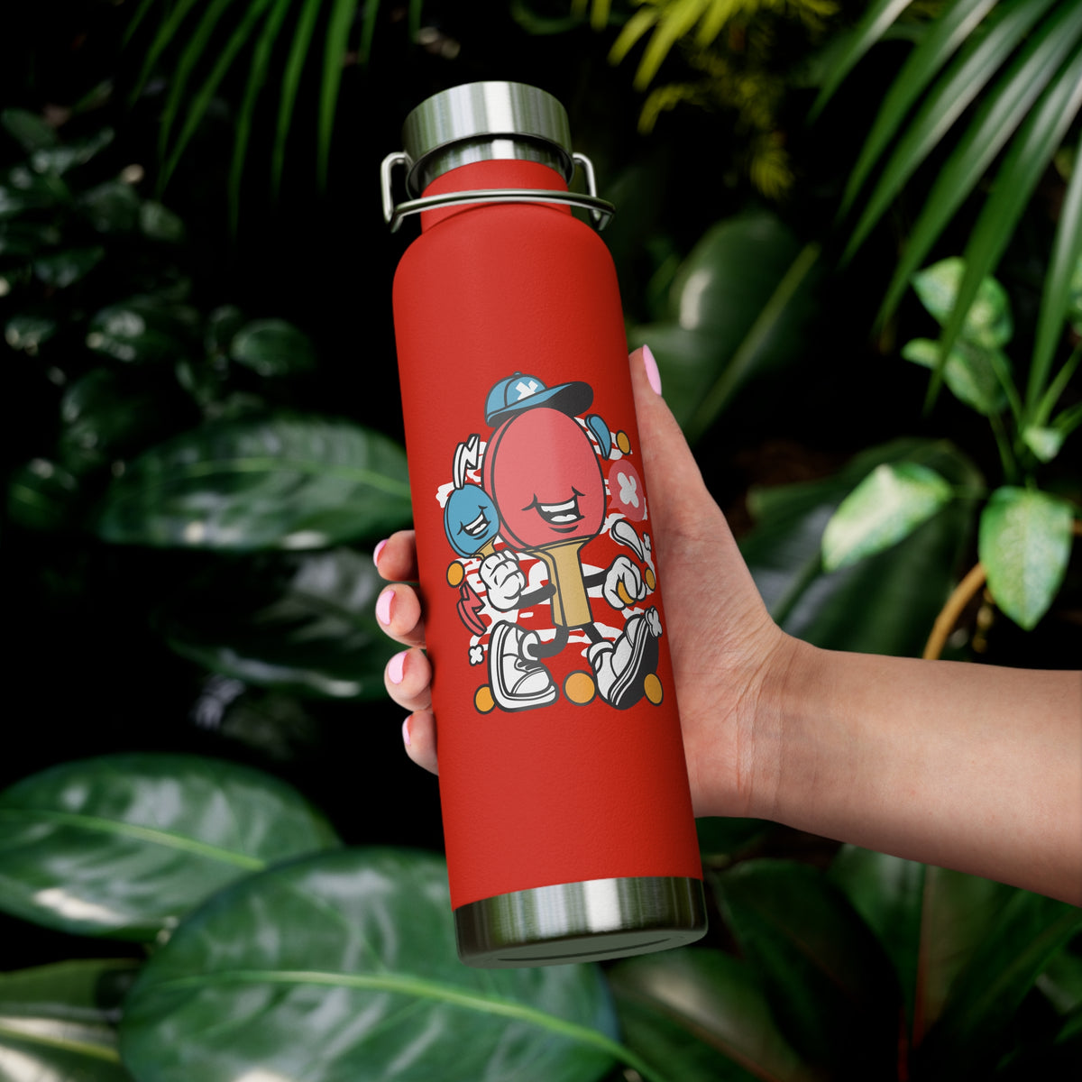 22oz Copper Insulated Water Bottle with Cartoon Design - CV29