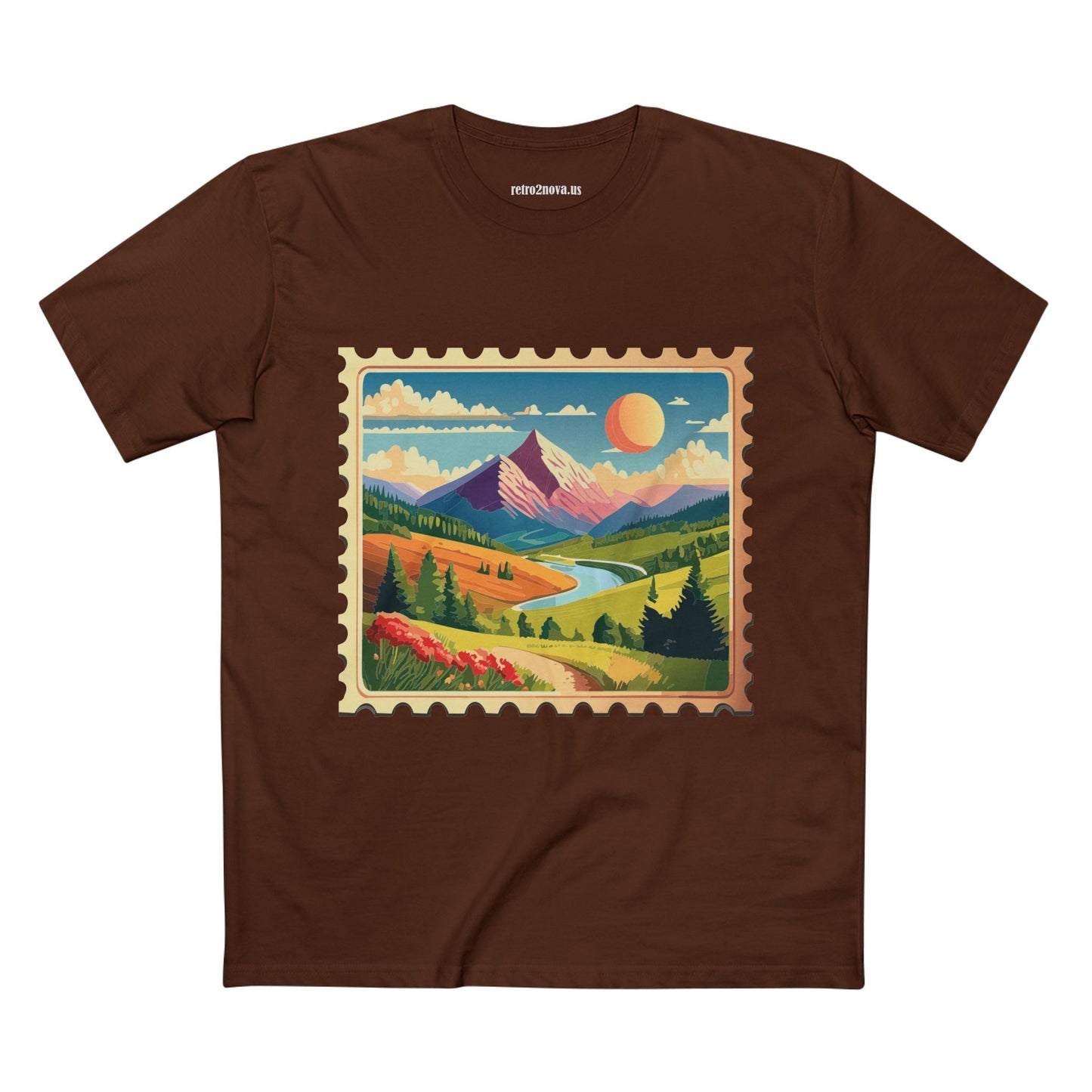 Stamp Shirt Postage Stamp Shirt PS36 Unisex Premium Cotton Tee With Original Art Design Retro2Nova