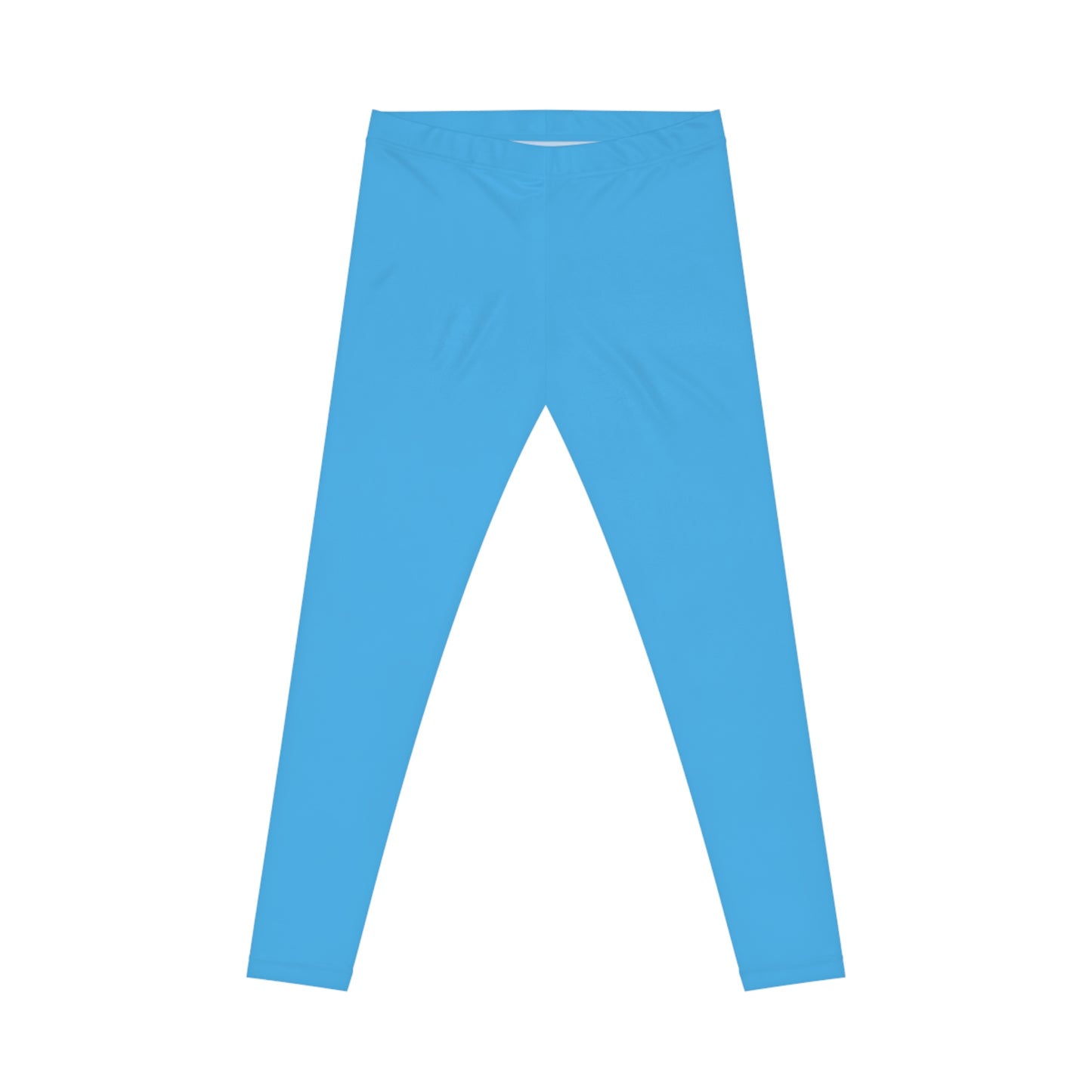 Fresh Sky Blue Color Women's Poly-Span Casual Leggings XS-2XL