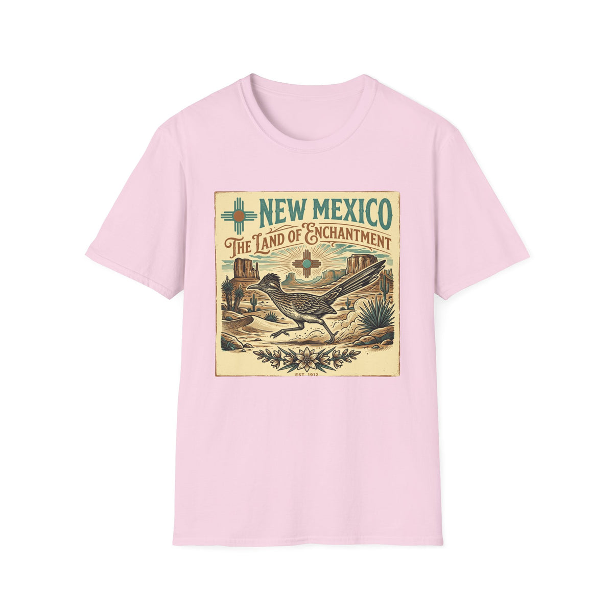 New Mexico Vintage Travel T-Shirt — New Mexico The Land of Enchantment Travel Tourist Graphic Design Unisex 100 Cotton Gildan T-Shirt