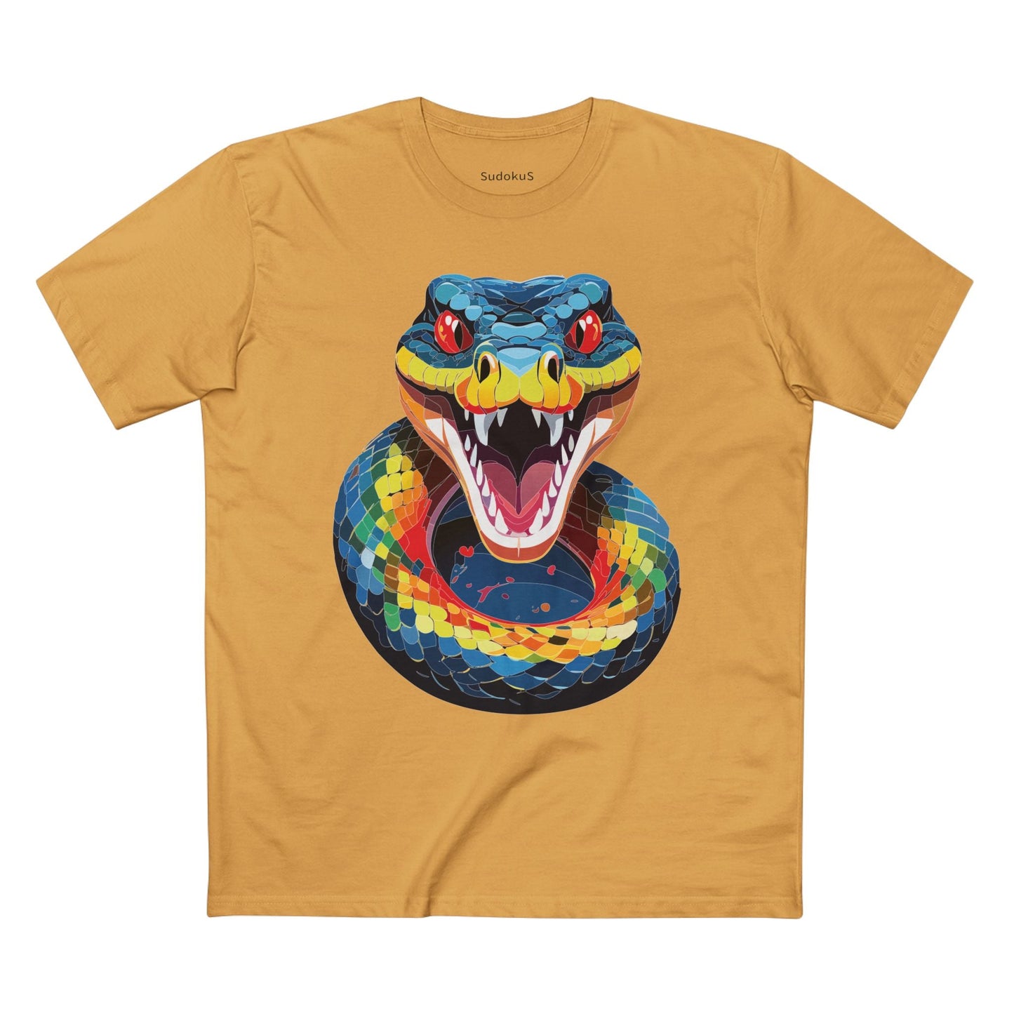Snake Graphic Unisex 100 Cotton Staple Tee with Animal Design Artwork 1