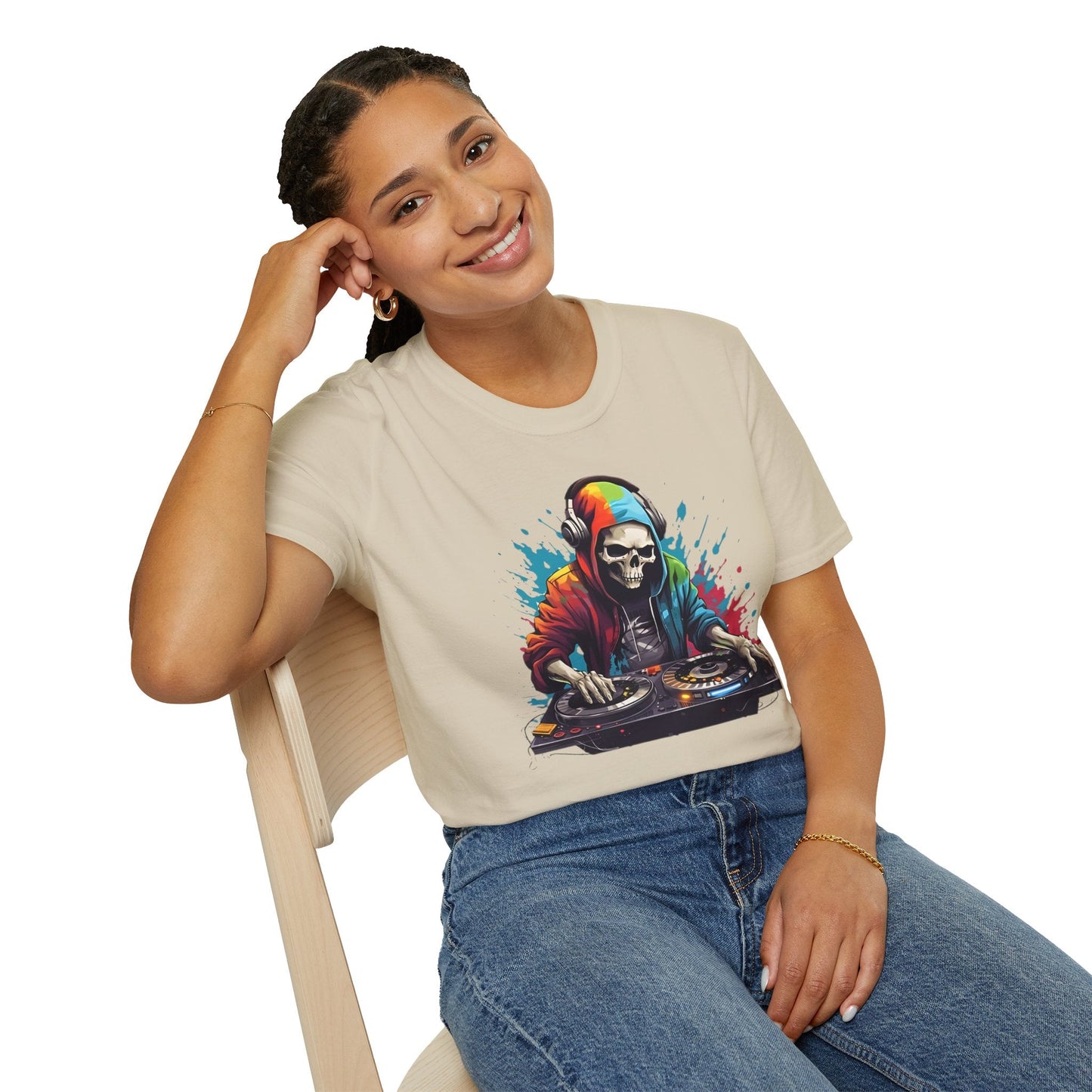 Skull T Shirt Unisex Skeleton Tee 100 Cotton Softstyle Gildan 64000 Graphic Tee Artwork