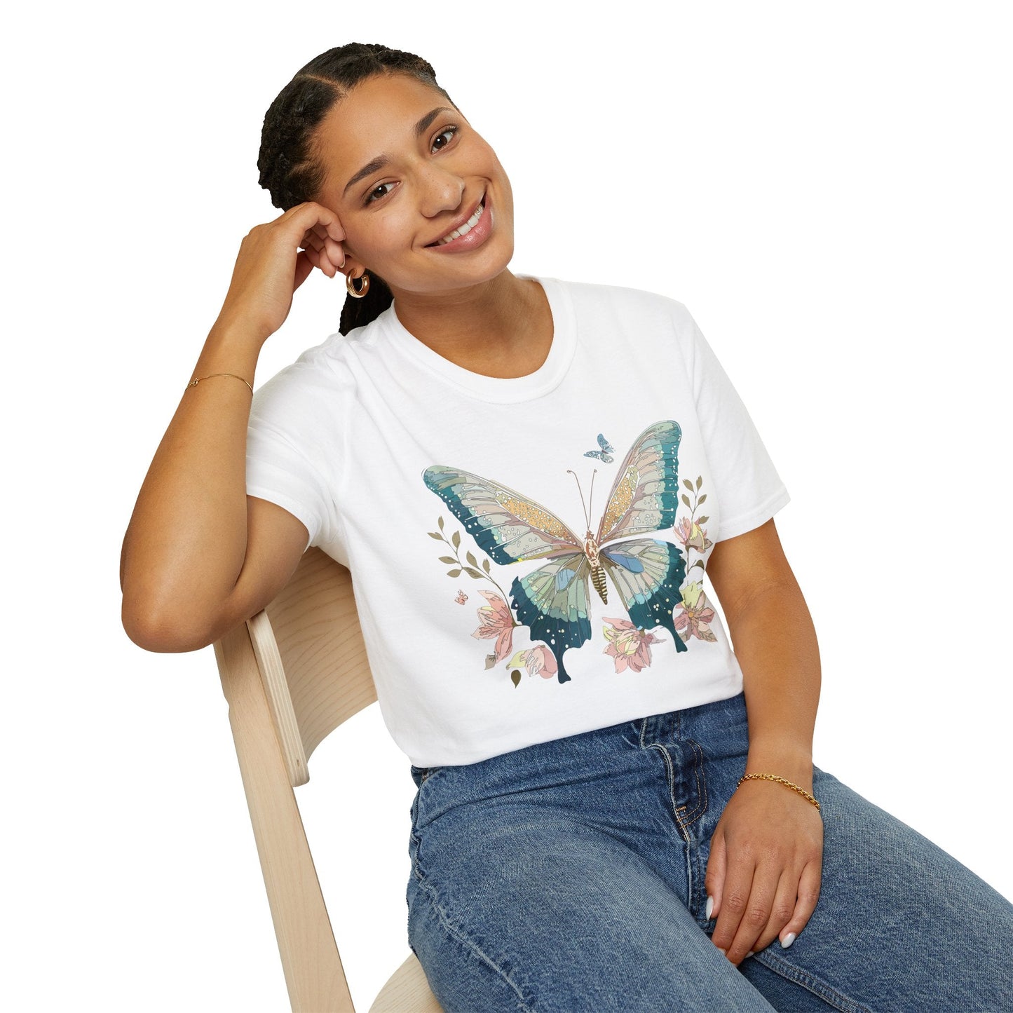 Butterfly T Shirt Unisex Softstyle Short Sleeve Gildan 64000 Monarch Inspired Shirt