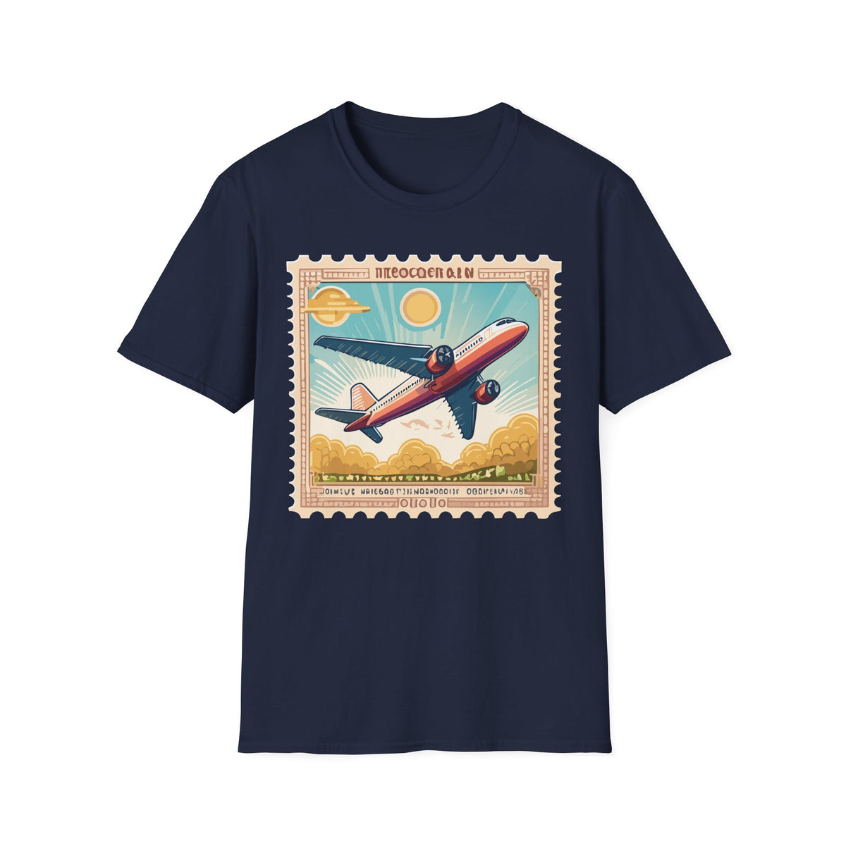 Vintage Airplane Poster T-Shirt | Retro Travel Aviation Art