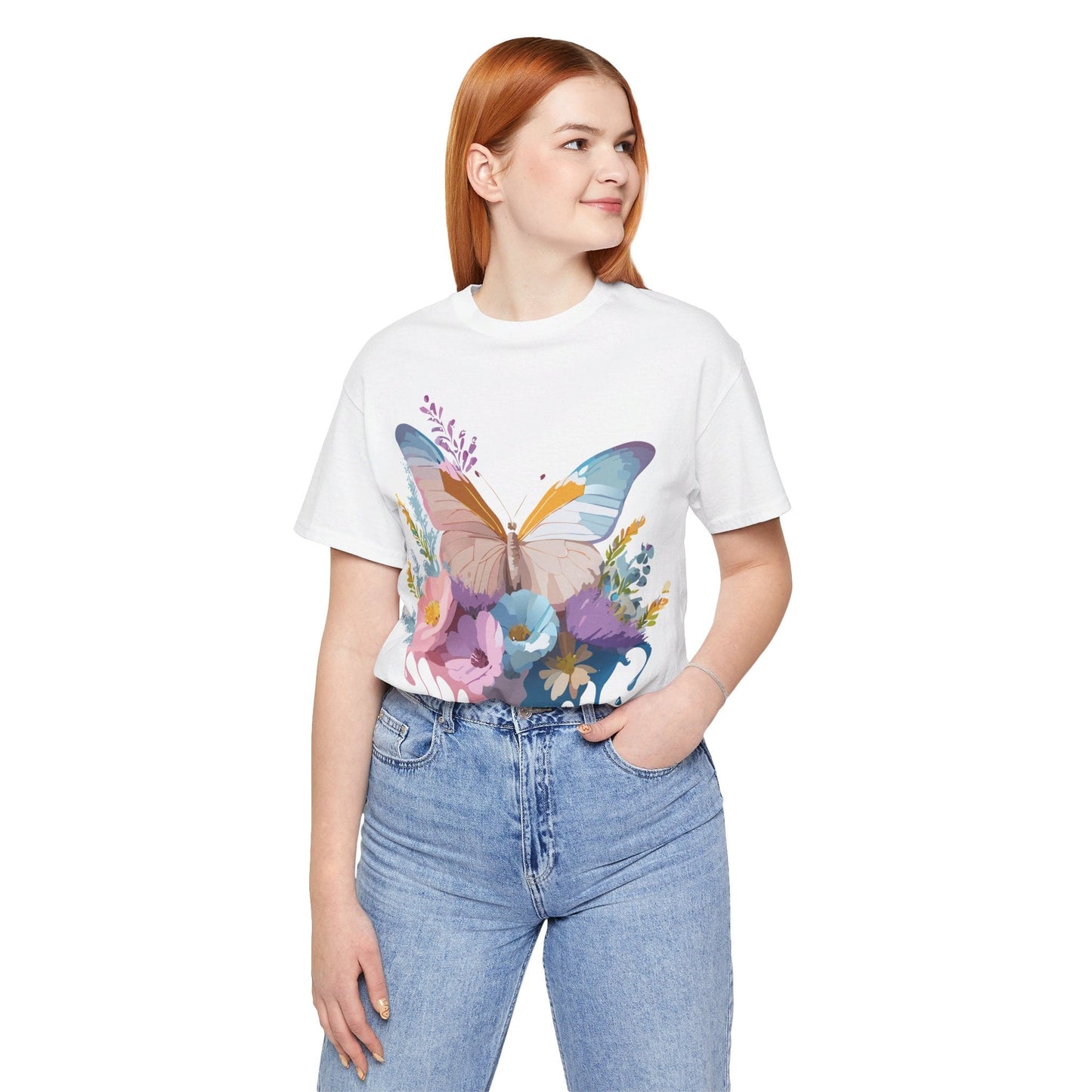 Butterfly Graphic Tee Unisex Short Sleeve Adelpha Artwork Vintage Inspired