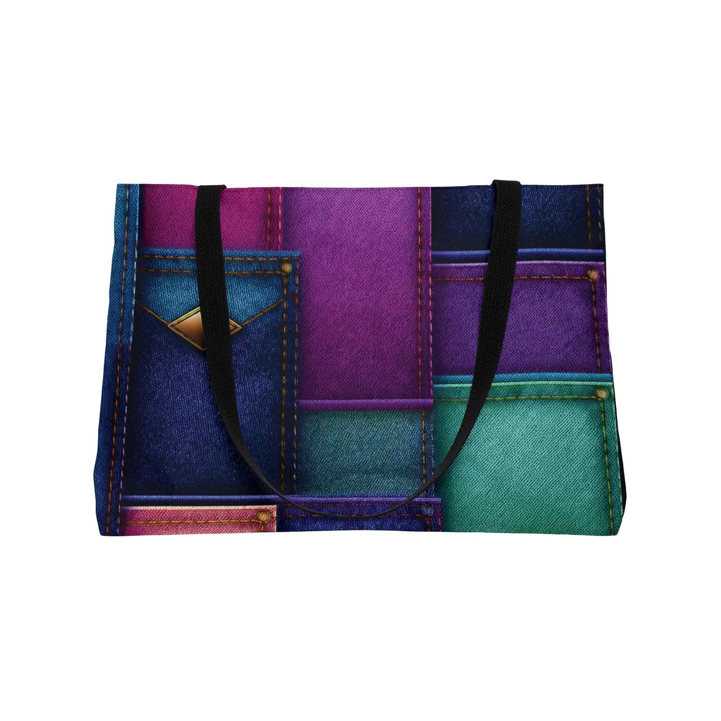 Denim Color Imitation Print Unisex  Yoga Bag  Spun Polyester 24x13 Canvas Gym Bag 32-2