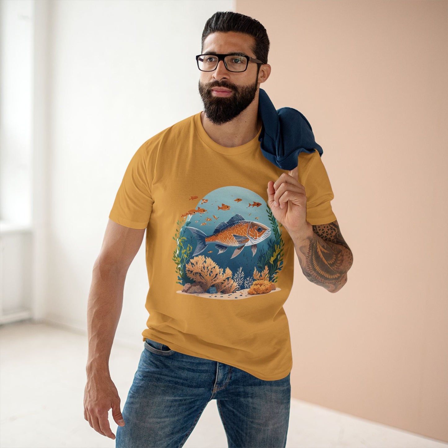 Ocean Shirt Ocean Pacific Shirts OP24 Unisex Premium Cotton Staple Tee With Original Art Design