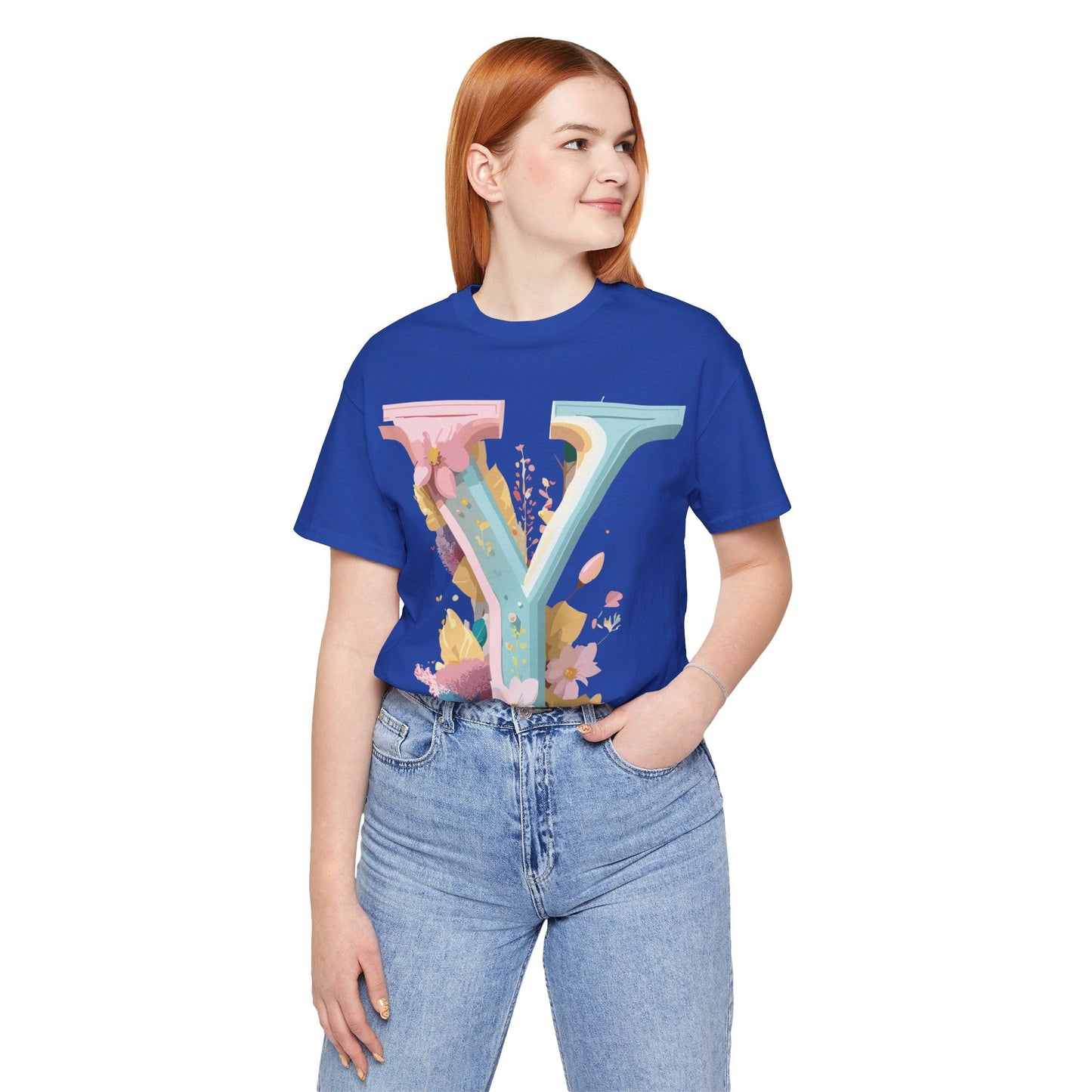 Letter Y Shirt Unisex Graphic Tee Vintage Inspired Adelpha Artwork Short Sleeve Art Design